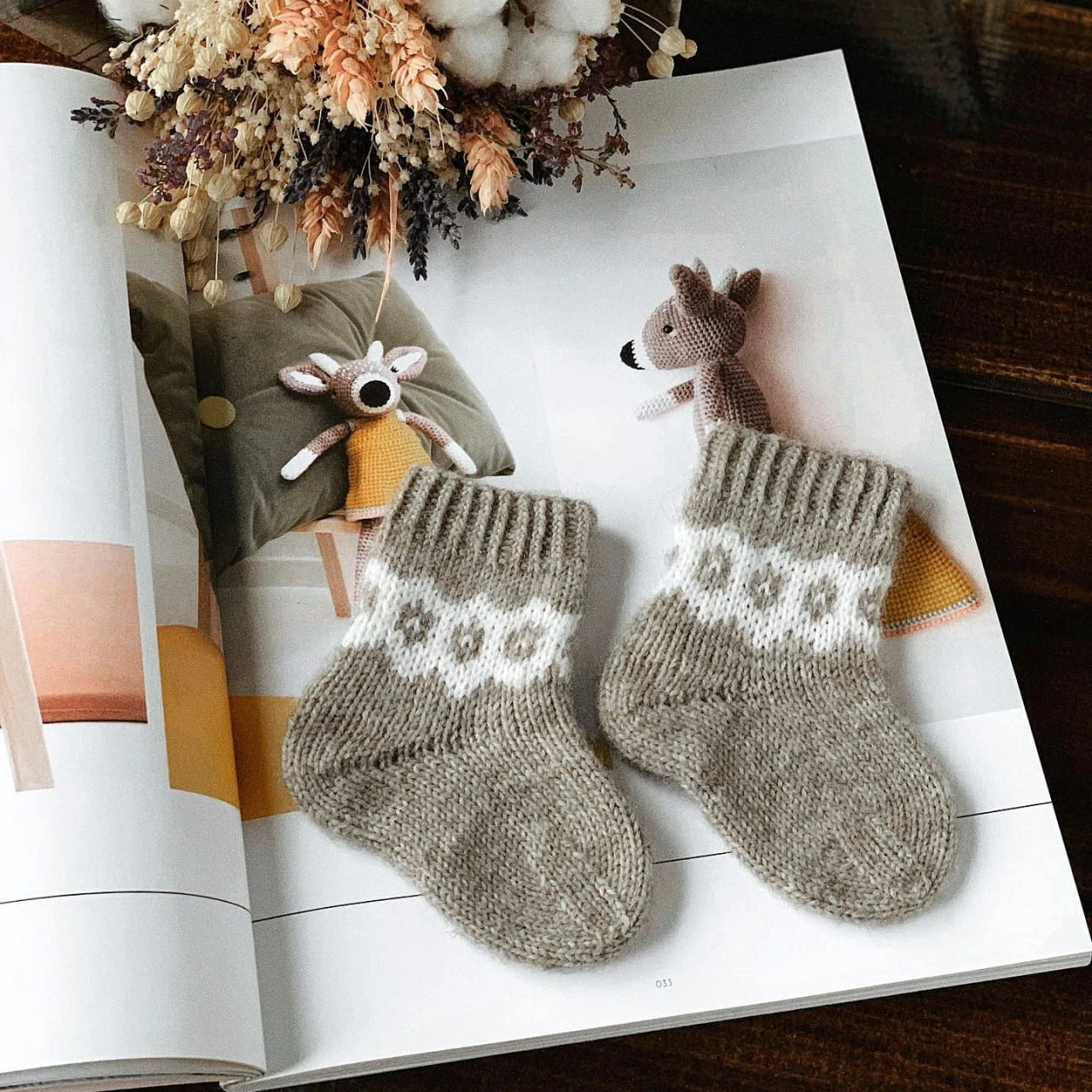 🧦 Очень милые вязаные носочки для малыша