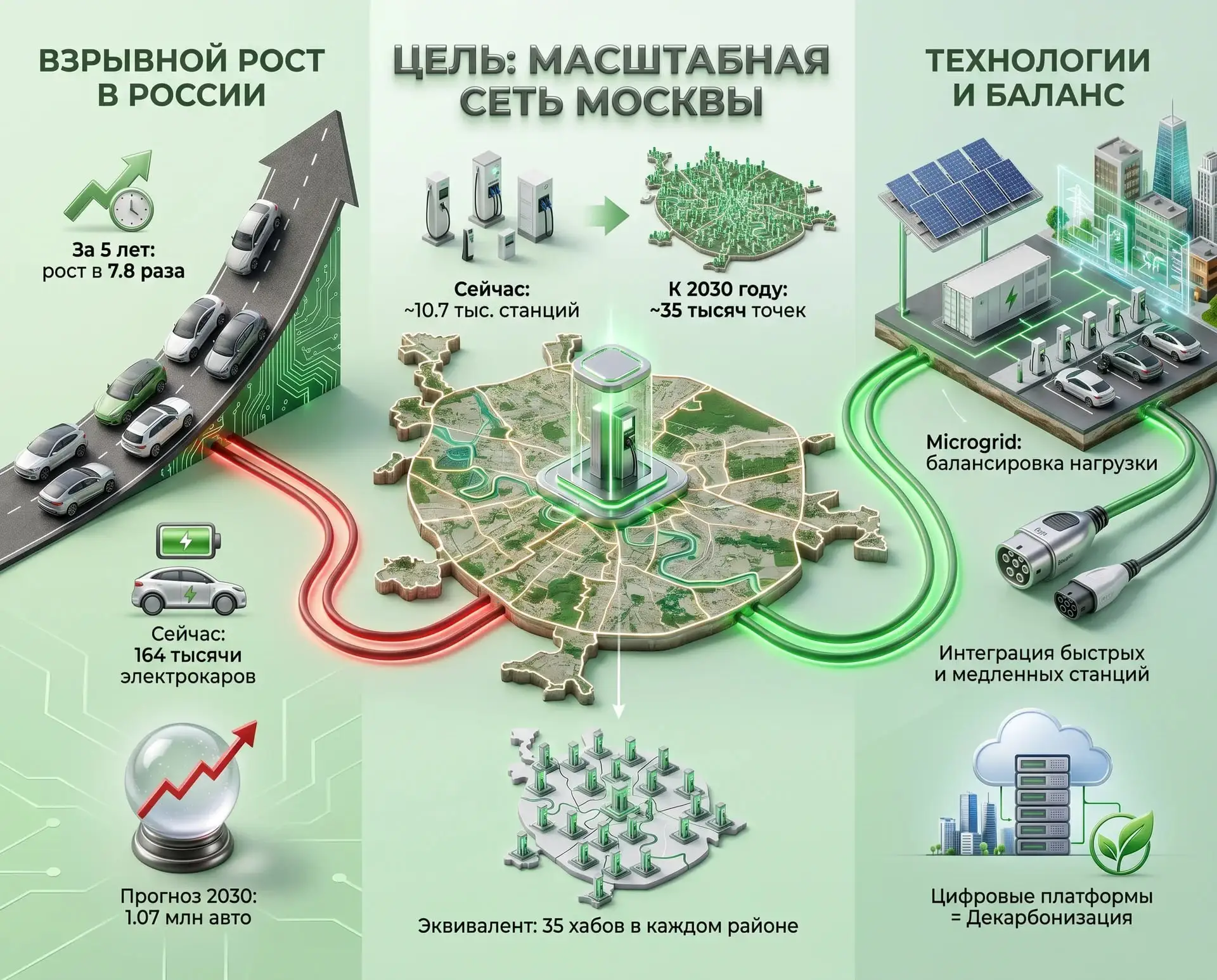 Москва сформирует масштабную сеть зарядных станций