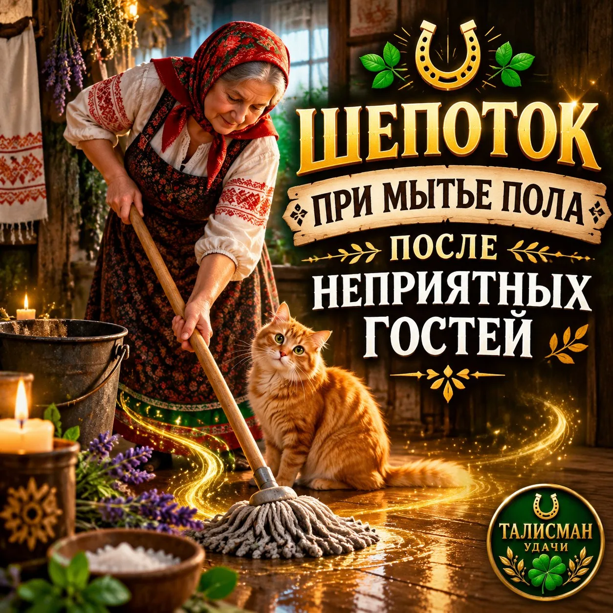 🧴 ШЕПОТОК ПРИ МЫТЬЕ ПОЛА ПОСЛЕ НЕПРИЯТНЫХ ГОСТЕЙ