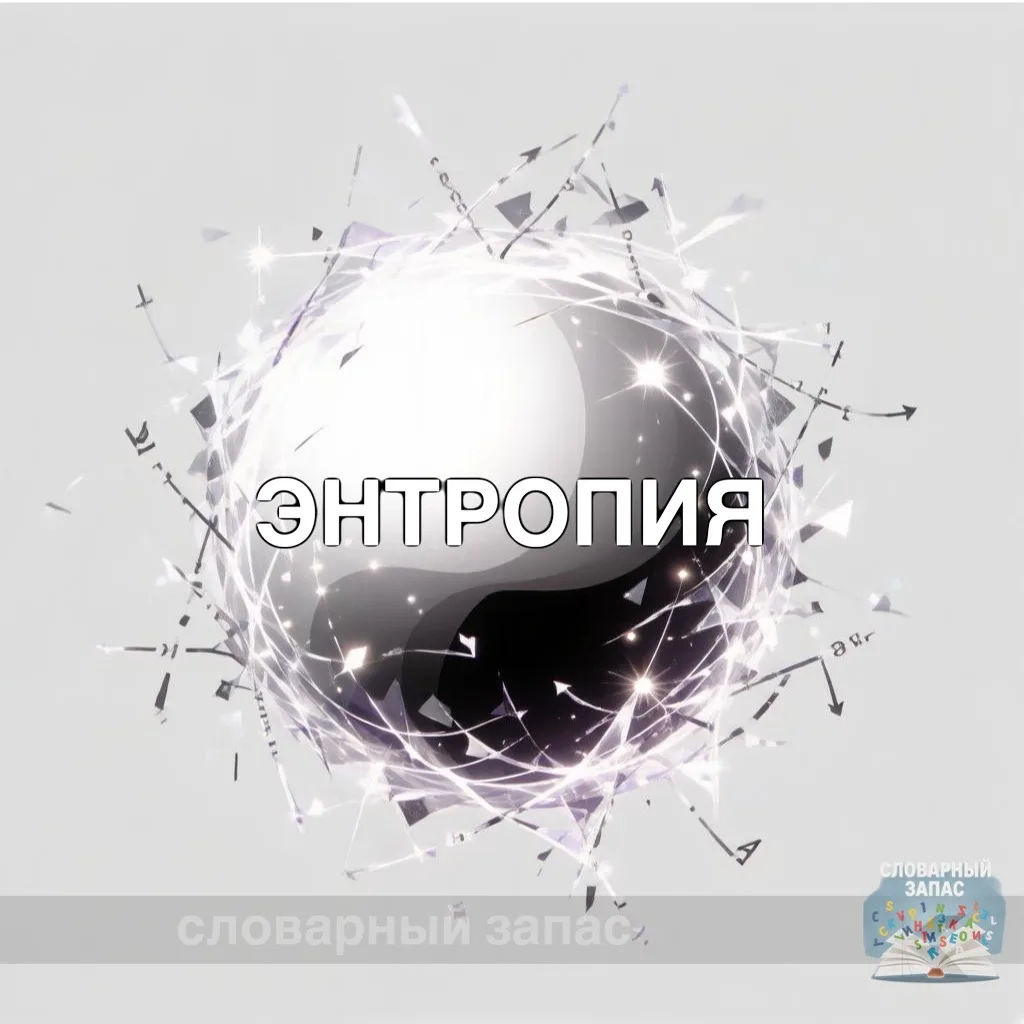 Энтропи́я — это мера неопределённости или хаоса в системе: чем больше беспорядка, тем выше энтропия.