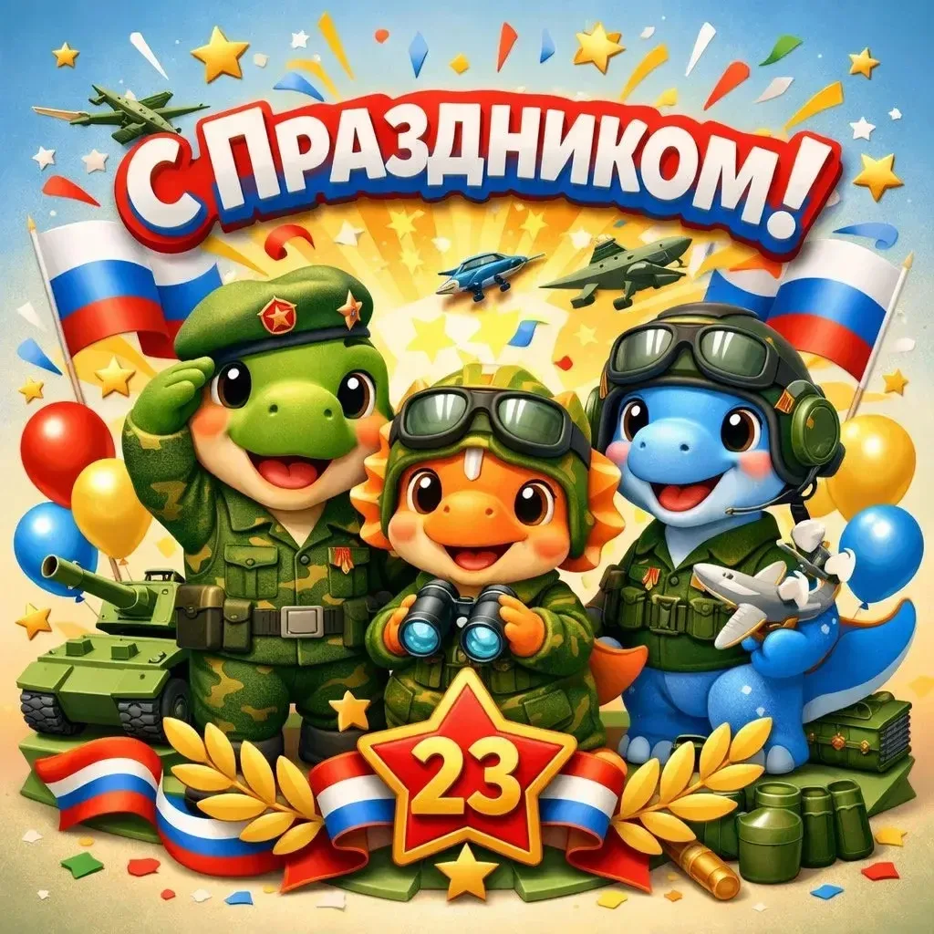 Поздравляем с Днем защитника Отечества! Желаем крепкого здоровья, бодрости духа, мужества. Пусть на 