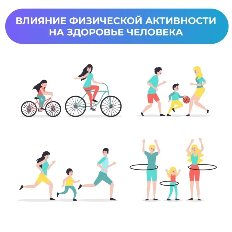 🎯🎯🎯 Положительное влияние физической активности на здоровье человека:
✅ Влияние на сердечно-сосуд