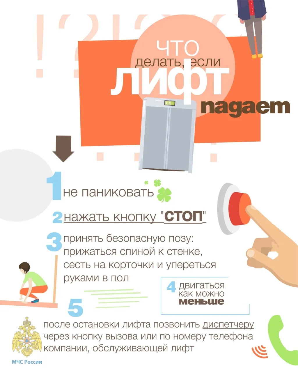 ❓Что делать если застрял в лифте