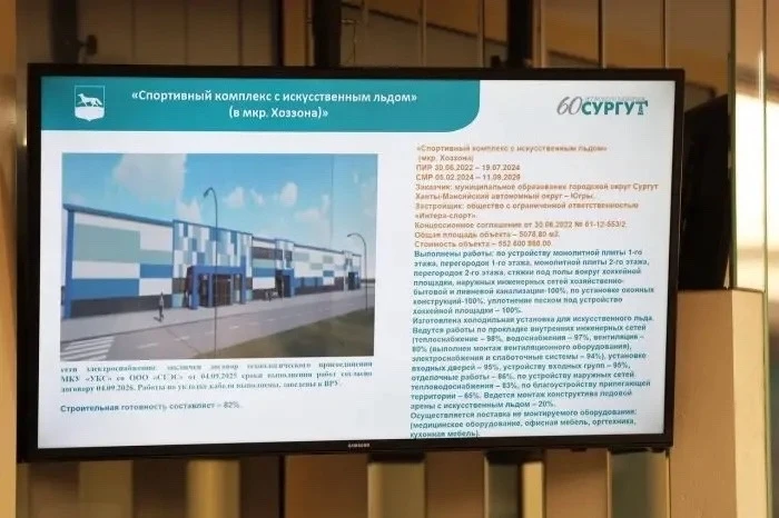 ❗️Сургут планирует сдать спорткомплекс с искусственным льдом к концу 2026 года