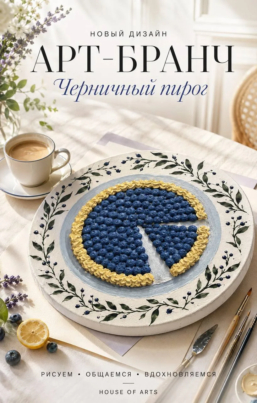Черничный пирог, который не нужно печь — его нужно нарисовать! 🫐🎨