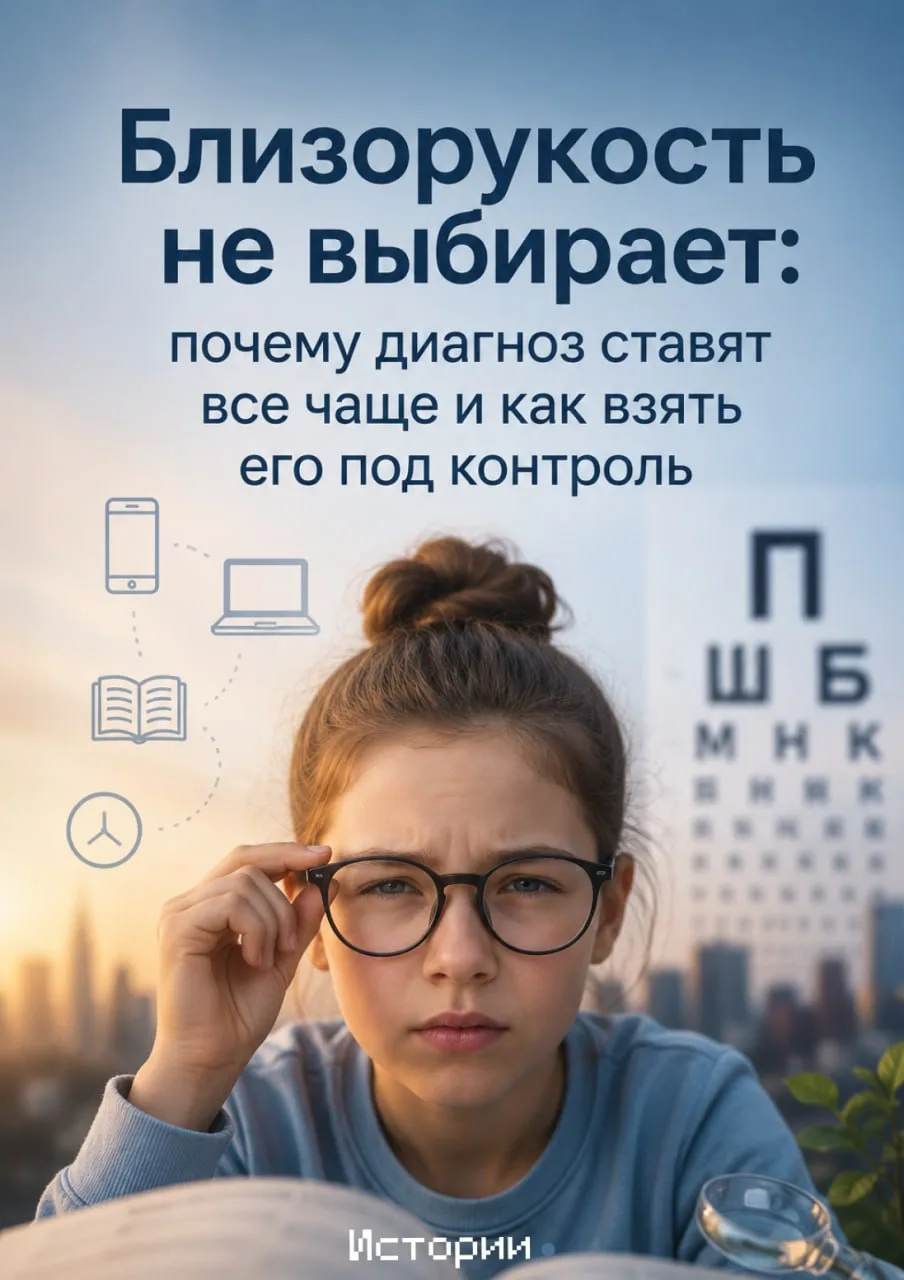 Миопия больше не считается «болезнью отличников» или проблемой только тех, кто много сидит в телефон