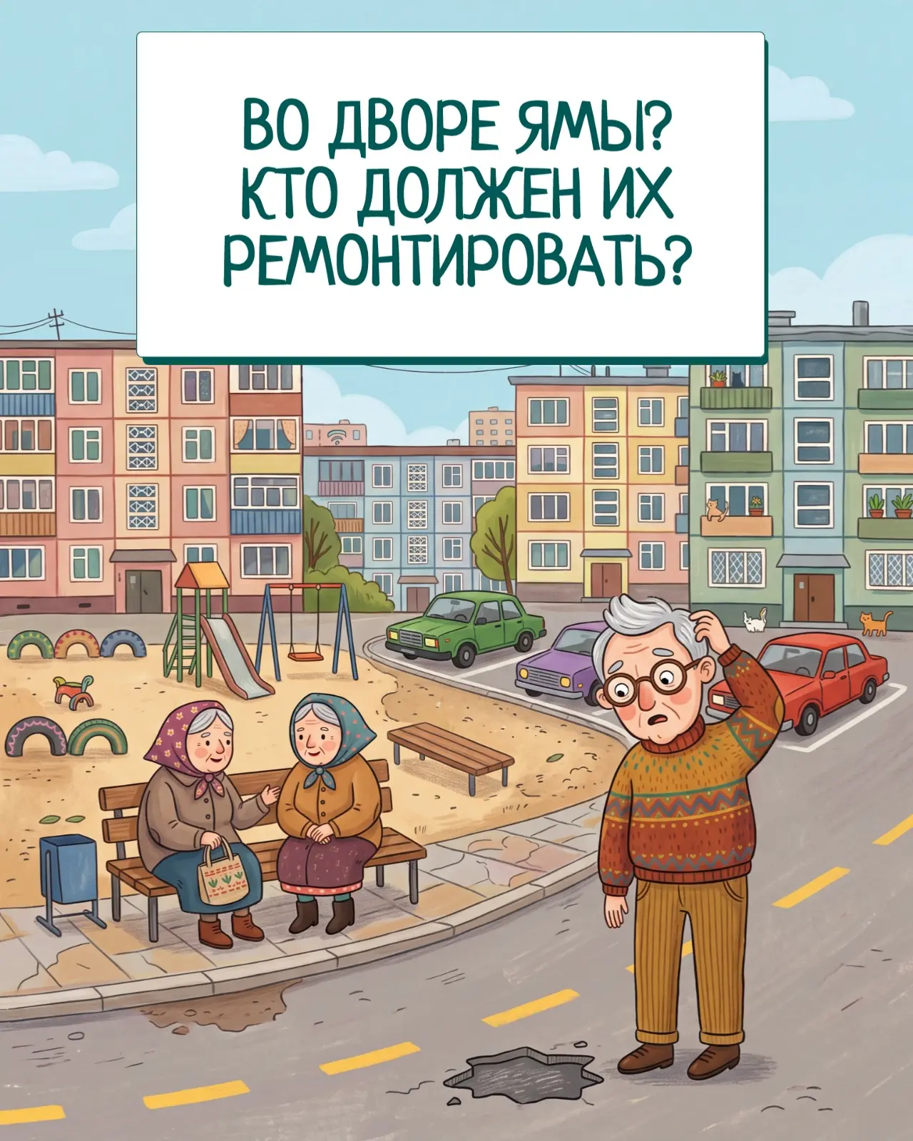 🏠 Кто должен ремонтировать дорогу во дворе?