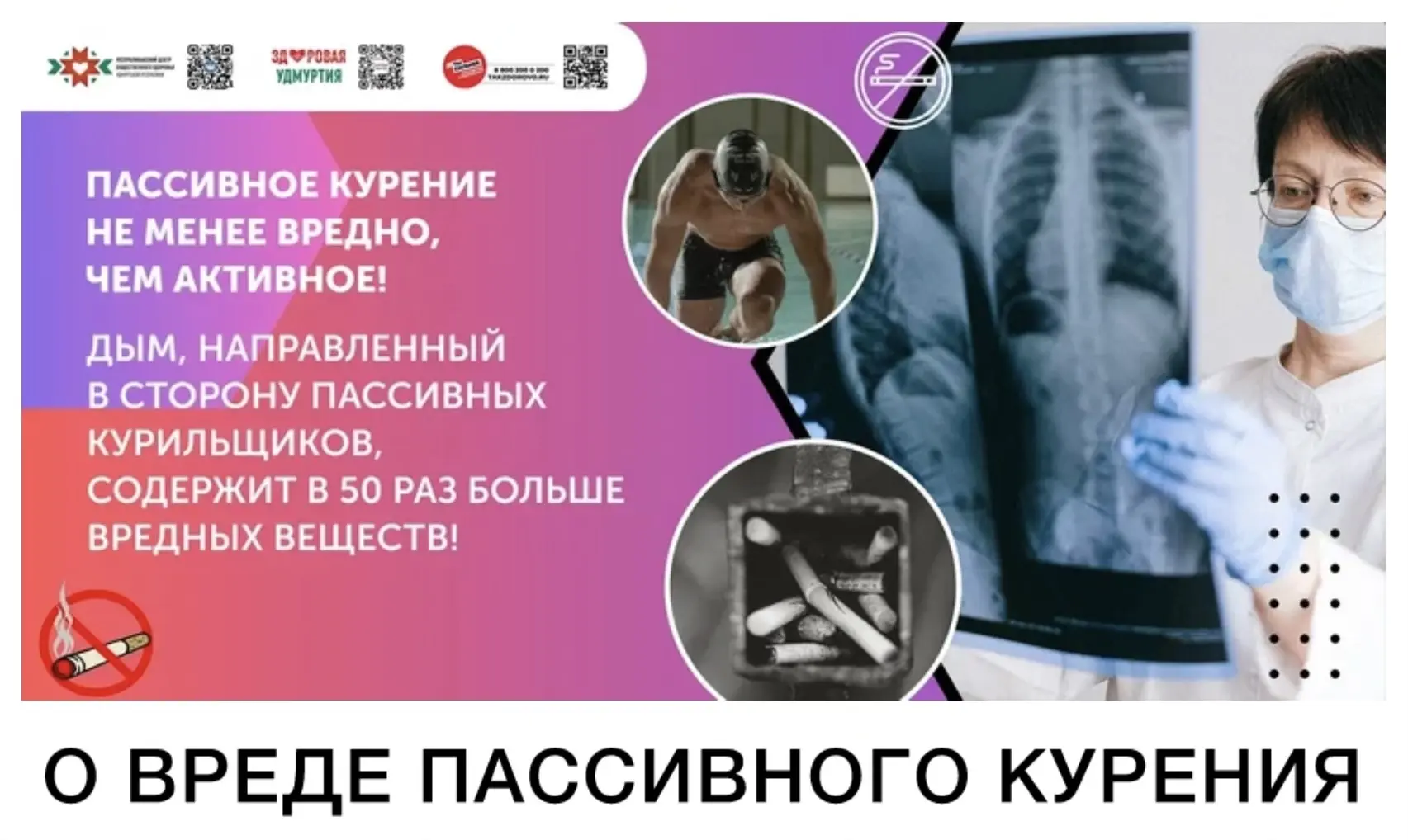❗️Пассивное курение – это состояние, когда некурящий человек вынужден вдыхать воздух с ...