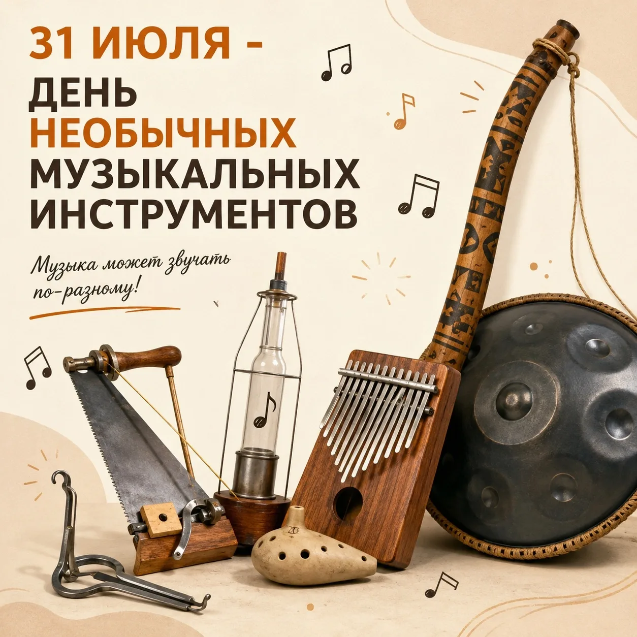 31 июля - День необычных музыкальных инструментов


31 июля отмечается интересный культурный праздни
