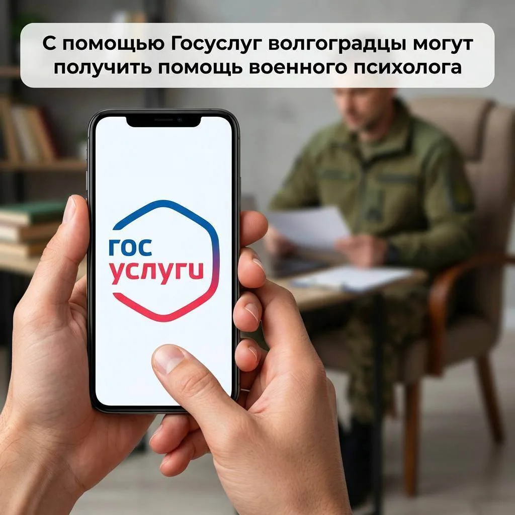 С помощью Госуслуг волгоградцы могут получить помощь военного психолога 🗣️⁣