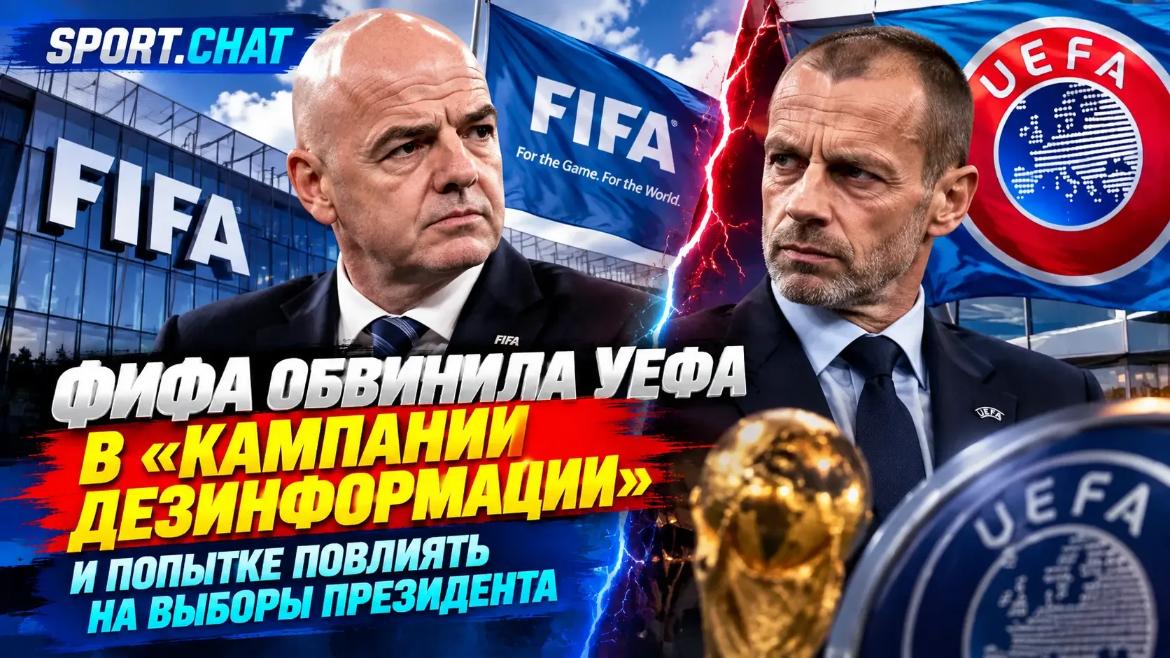 ФИФА обвинила УЕФА в «кампании дезинформации» и попытке повлиять на выборы президента о...