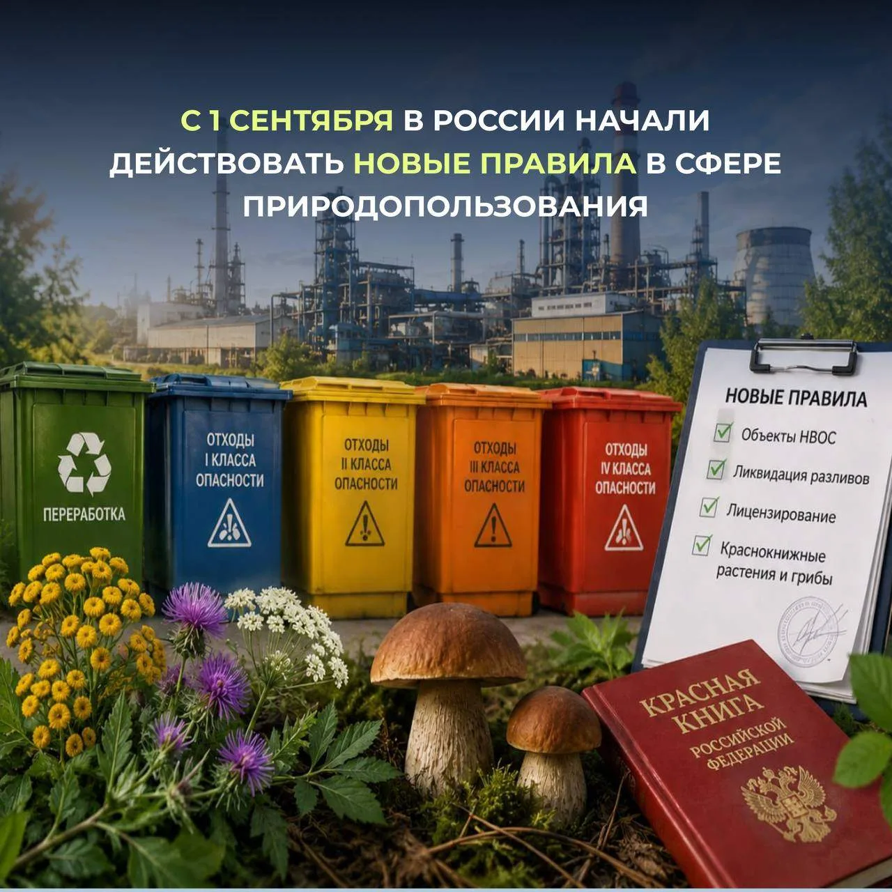 С 1 сентября в России начали действовать новые правила в сфере природопользования
