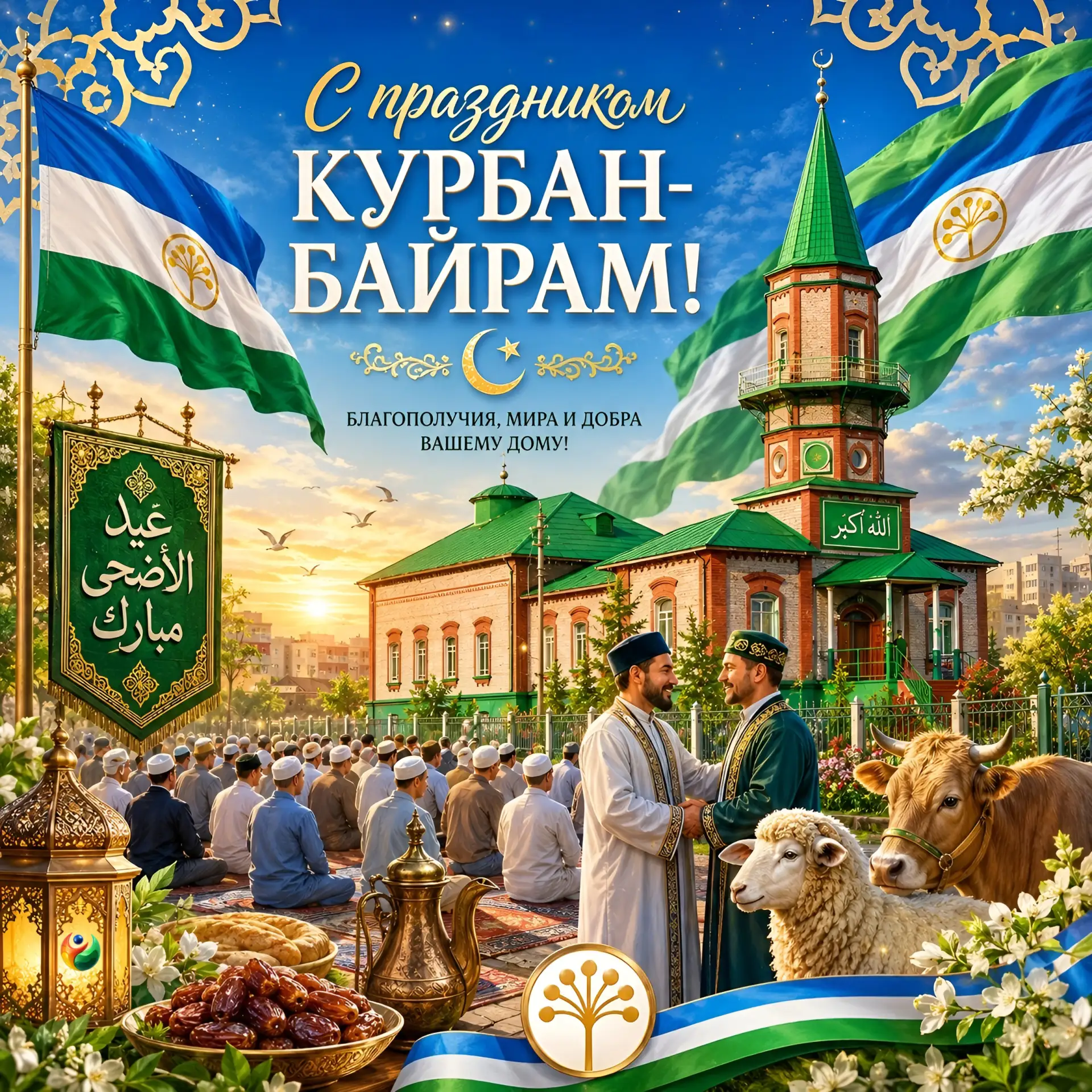 ‼ В праздник Курбан-байрам пожелания мира и добра, много радости и счастья! Пусть Всевы...