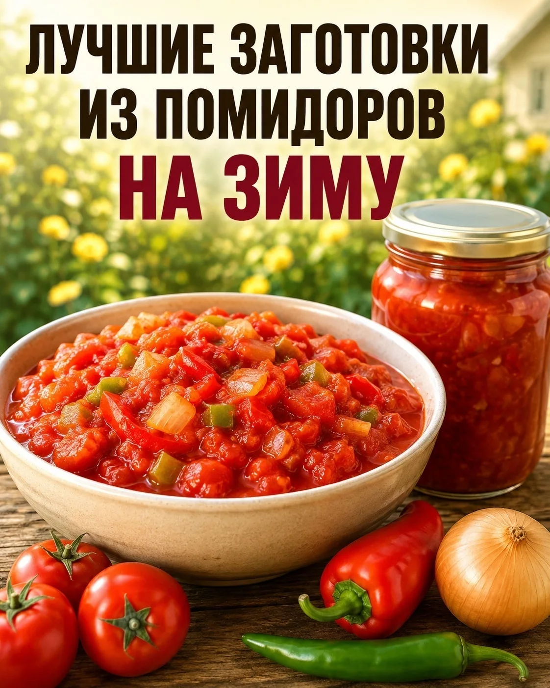 4 лучшие заготовки из помидоров на зиму 🍅
