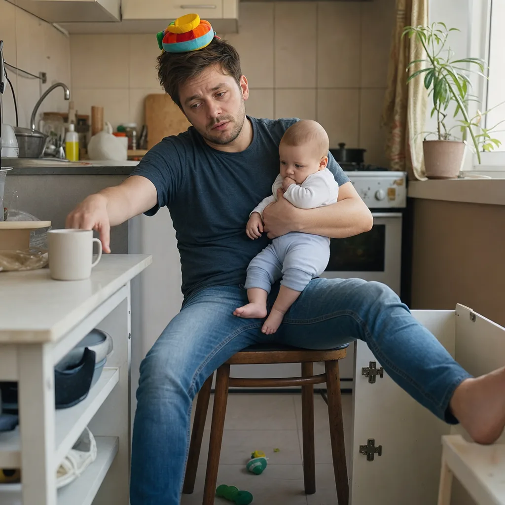 Кофе остыл, зато папа прокачался ☕