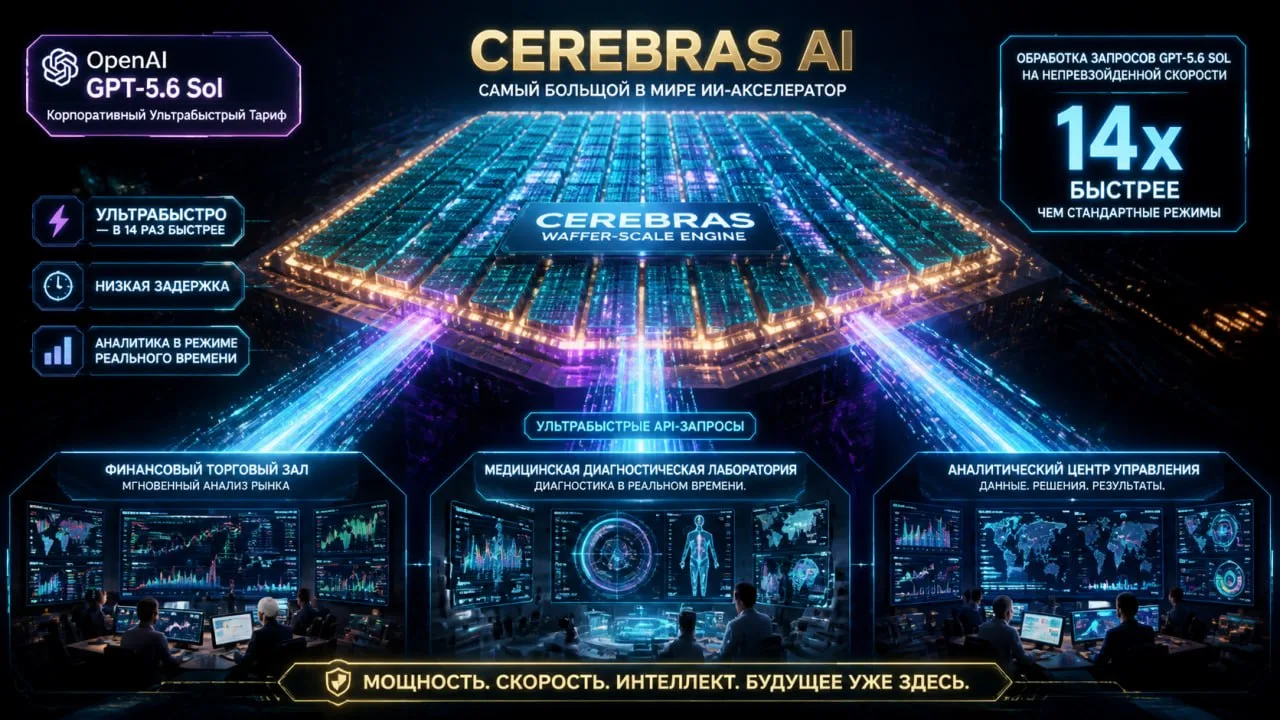 ✅ OpenAI запустила Ultrafast-режим GPT-5.6 Sol — скорость выросла в 14 раз