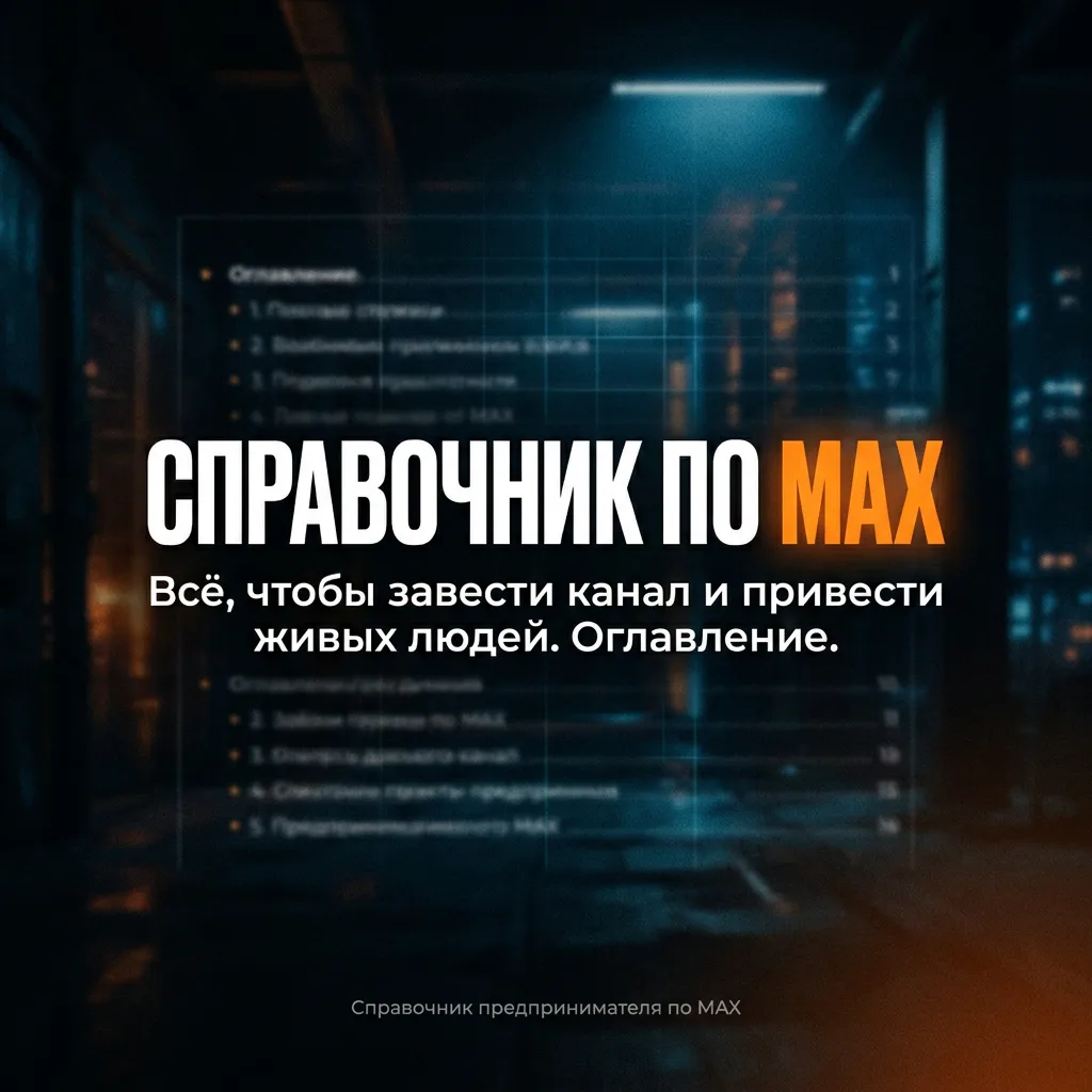 Справочник предпринимателя по MAX — с чего начать