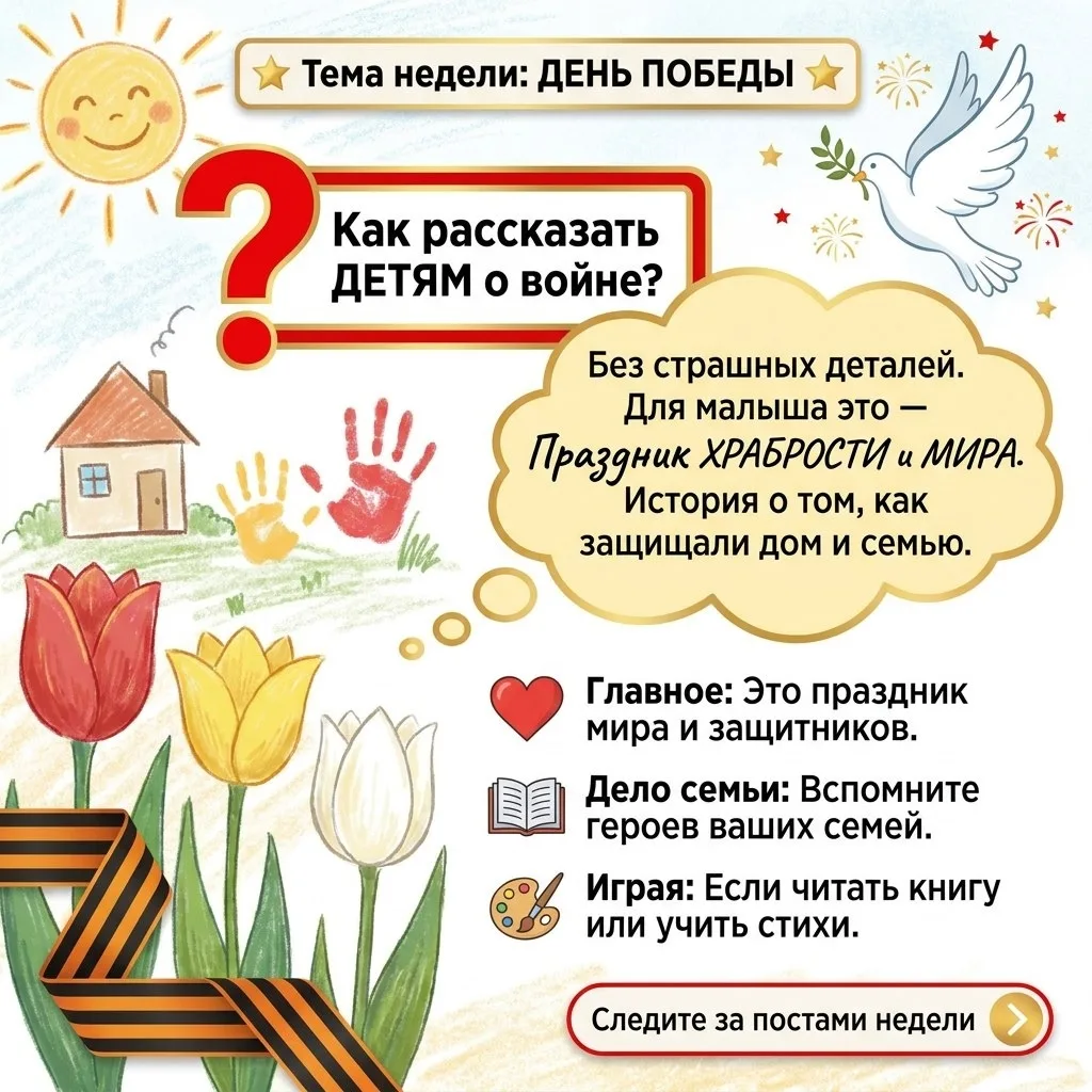 🌟 Как правильно начать разговор с ребёнком о Дне Победы? Вопрос многогранный и не всегда понятный д