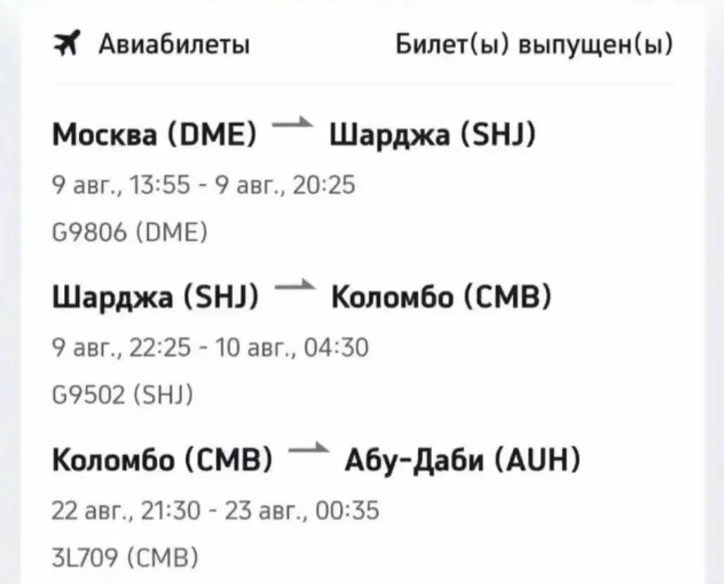 Девять россиян полгода планировали отпуск на Шри-Ланке, но в день вылета узнали в Домод...