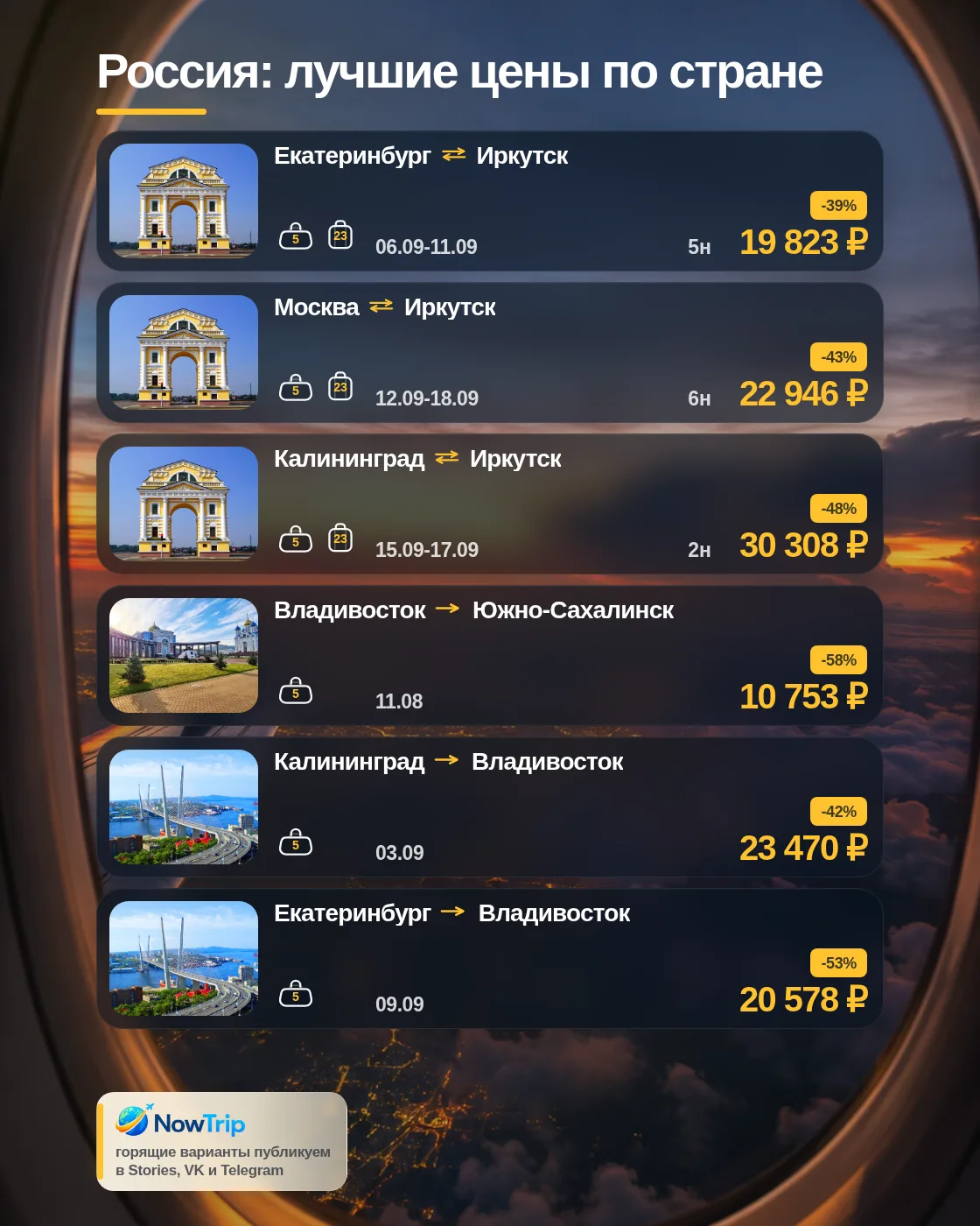 Россия: лучшие цены по стране