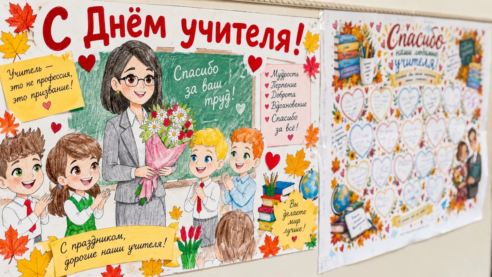 📚ВЫСТАВКА СТЕНГАЗЕТ КО ДНЮ УЧИТЕЛЯ!