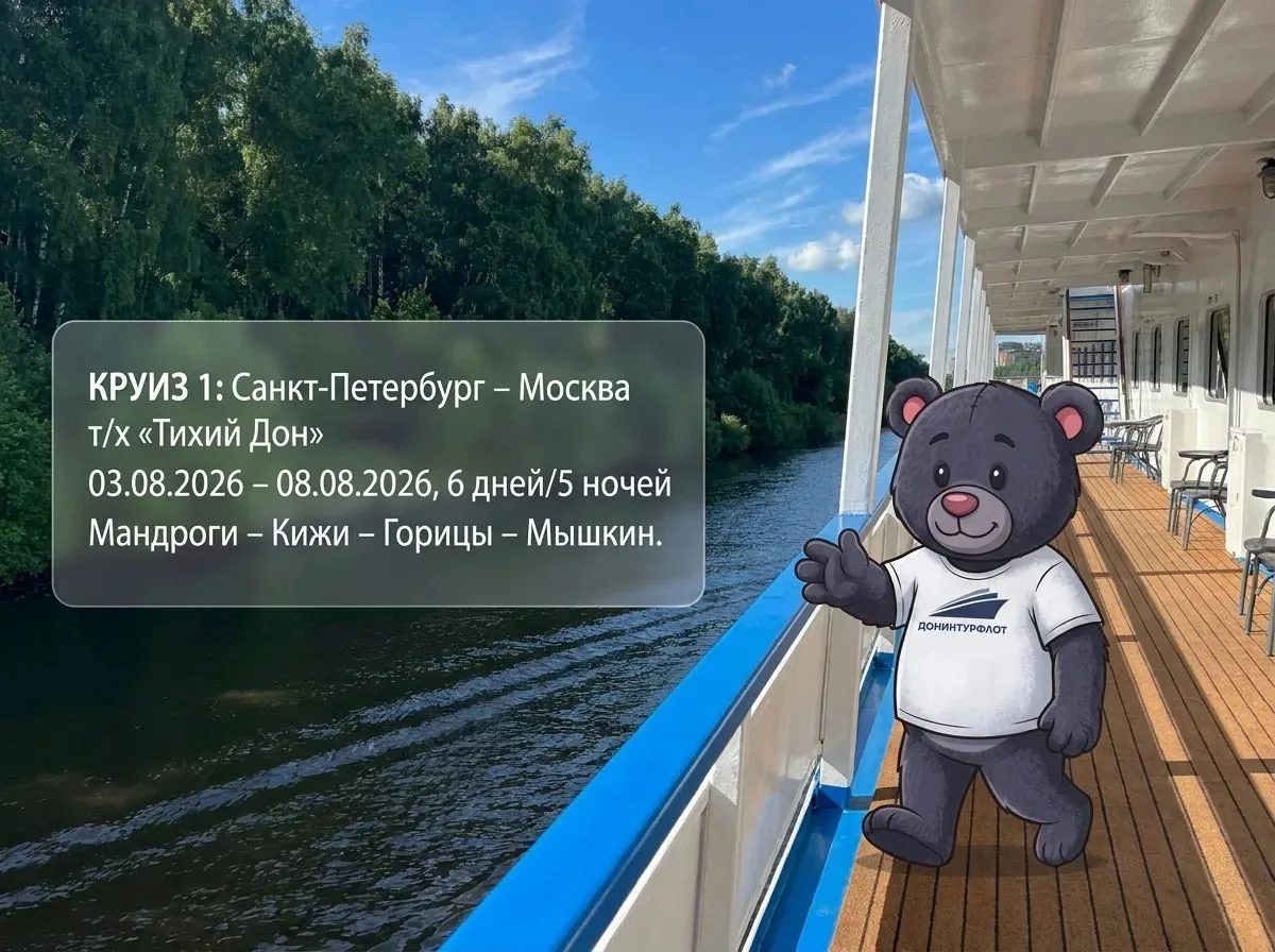 5 круизов по рекомендации мишки Диффи

Для вас - путешествия по цветущему Югу или восхитительному Ру