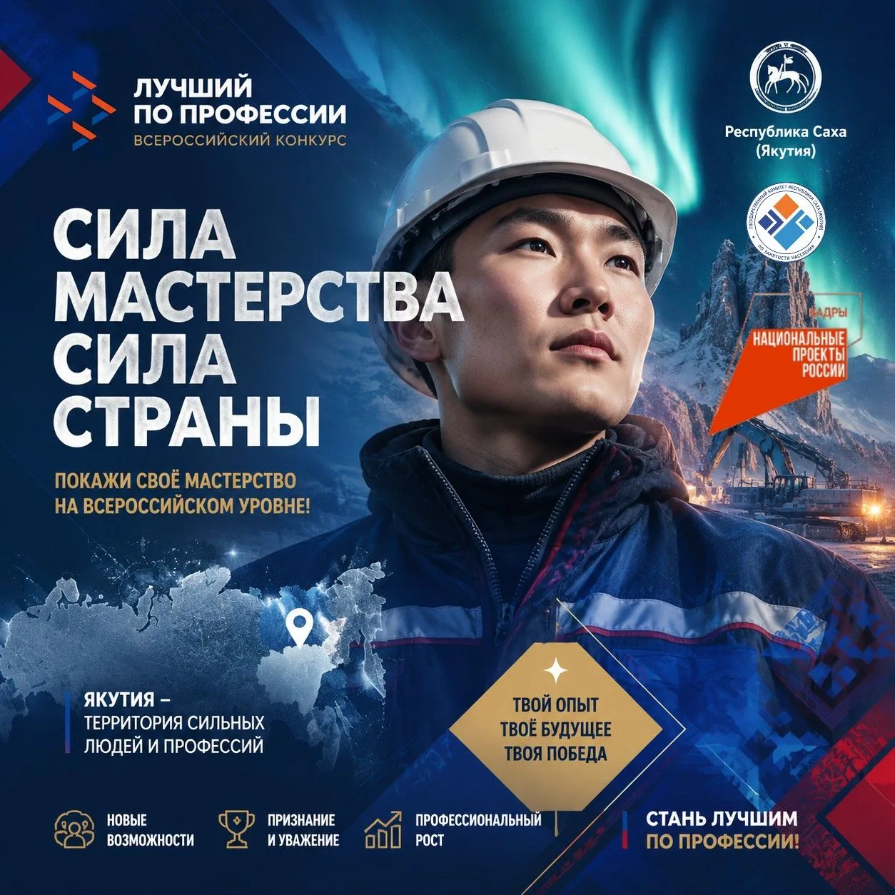 🏆 В Якутии продолжается прием заявок на Всероссийский конкурс «Лучший по профессии»!