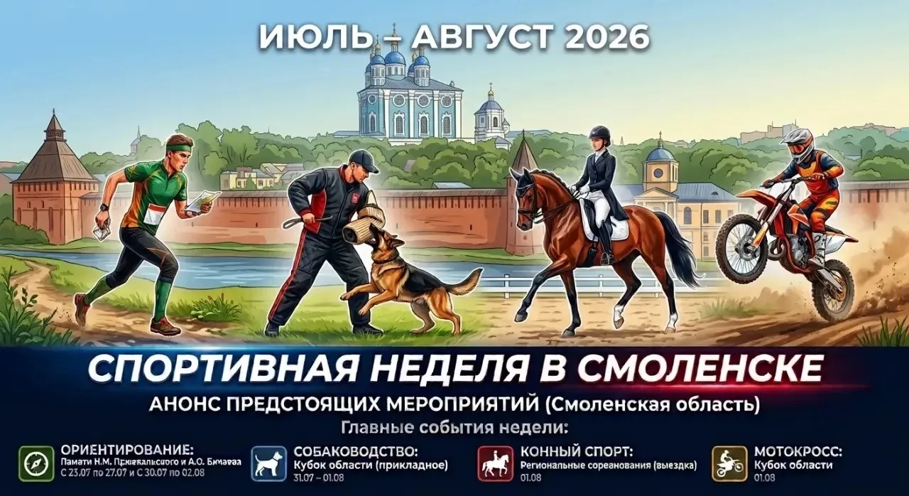 🔜Спортивная афиша Смоленской области: заряжаемся энергией и болеем за наших! 

В ближайшие дни реги