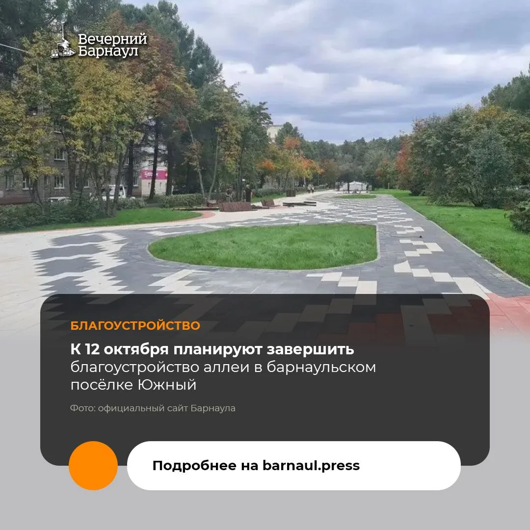 Аллею, носящую имя Анатолия Ивановича Чепурко, благоустраивают в барнаульском посёлке Ю...