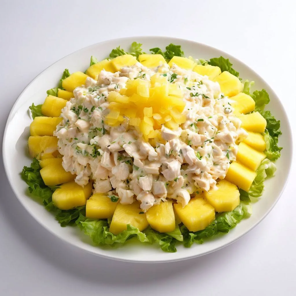 🥗 Салат «Нежность» ✨

📝 Ингредиенты:

🍗 Отварное куриное филе — 200 г
🍍 Консервированные ананасы