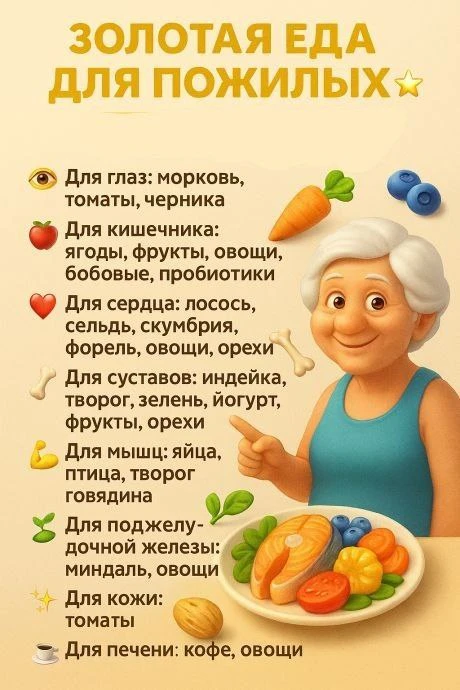 Золотая еда для пожилых!