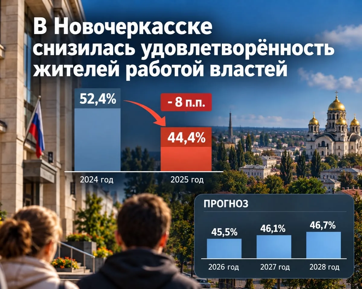 В Новочеркасске снизилась удовлетворённость жителей работой местной власти