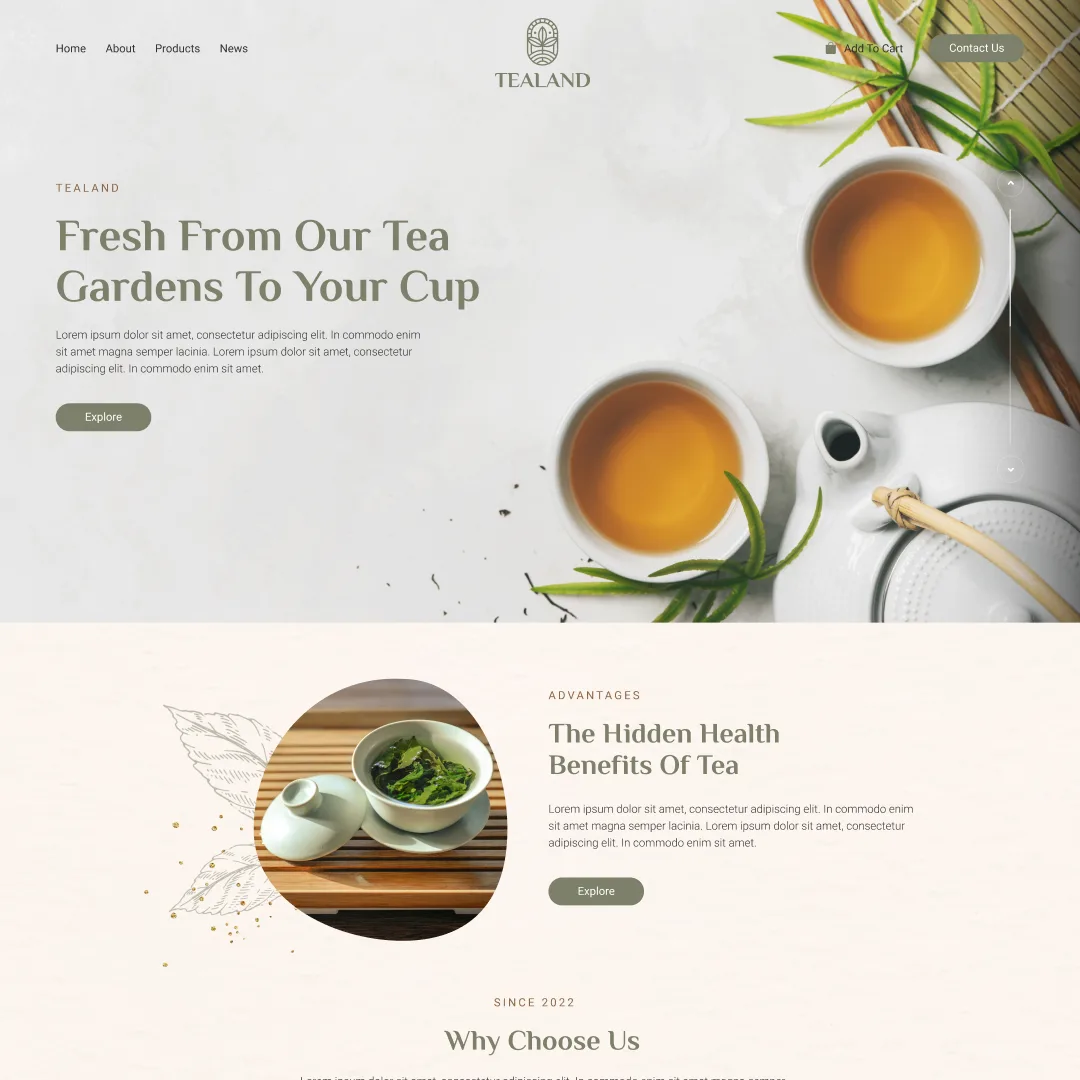 Landing page - Чайный магазин