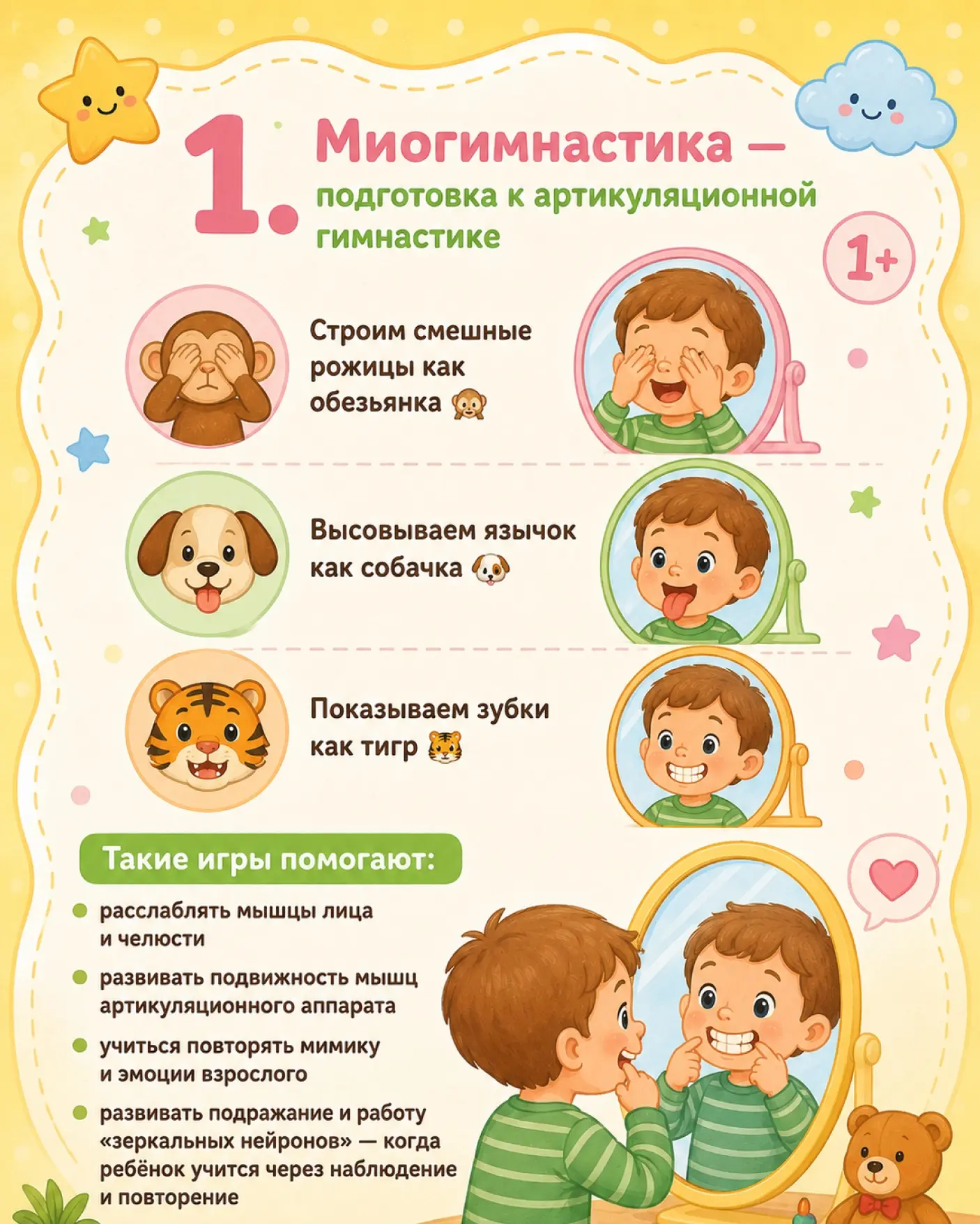 Игры на запуск речи перед зеркалом ✨  Обязательно делать с мамой 🥰 Чтобы заинтересовать малыша повто
