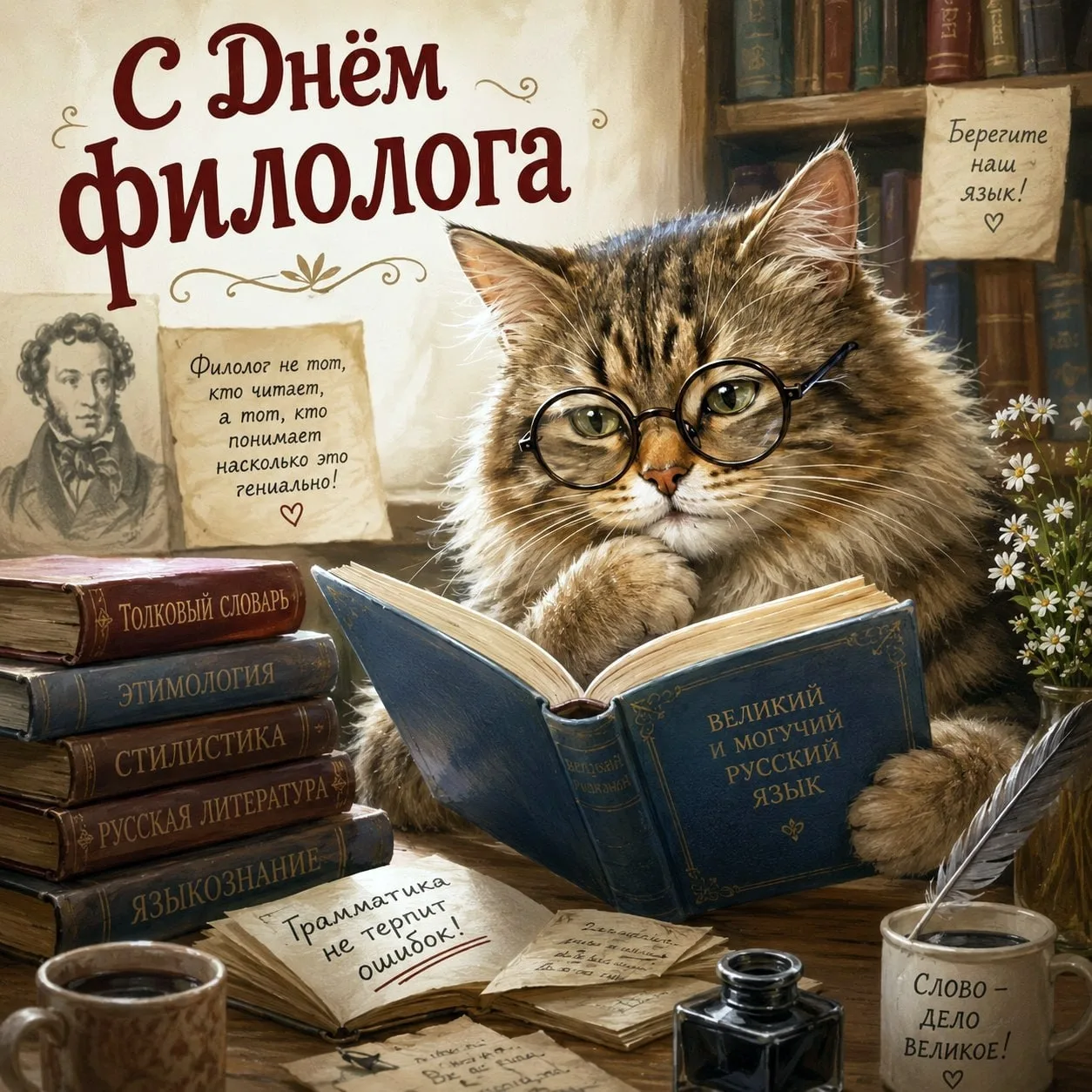 📚✨ 25 мая — День филолога ✨🖋  Сегодня отмечают профессиональный праздник все, кто связан с миром сло