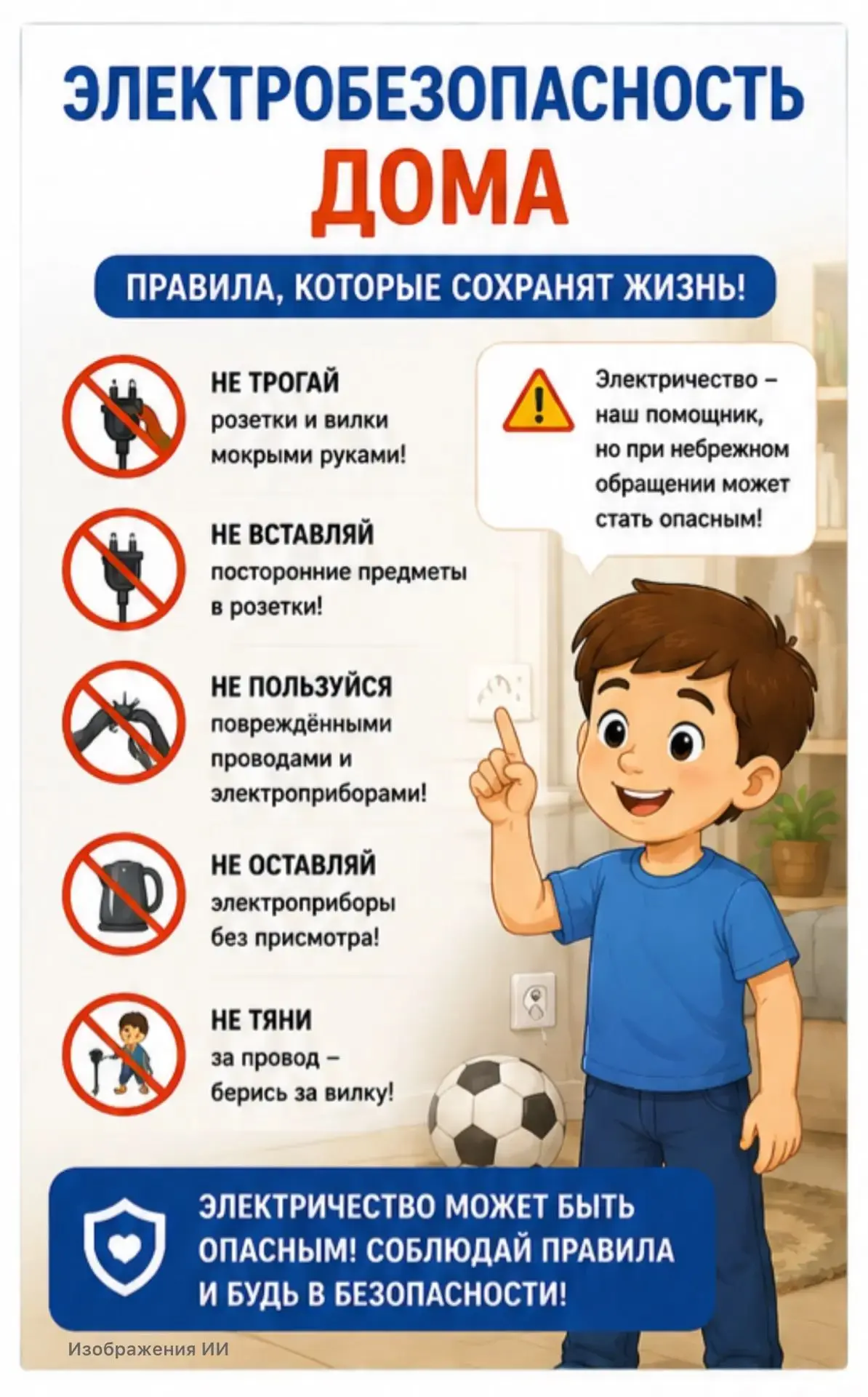 ⚡️ Электричество делает нашу жизнь удобнее, но при неосторожном обращении может предста...