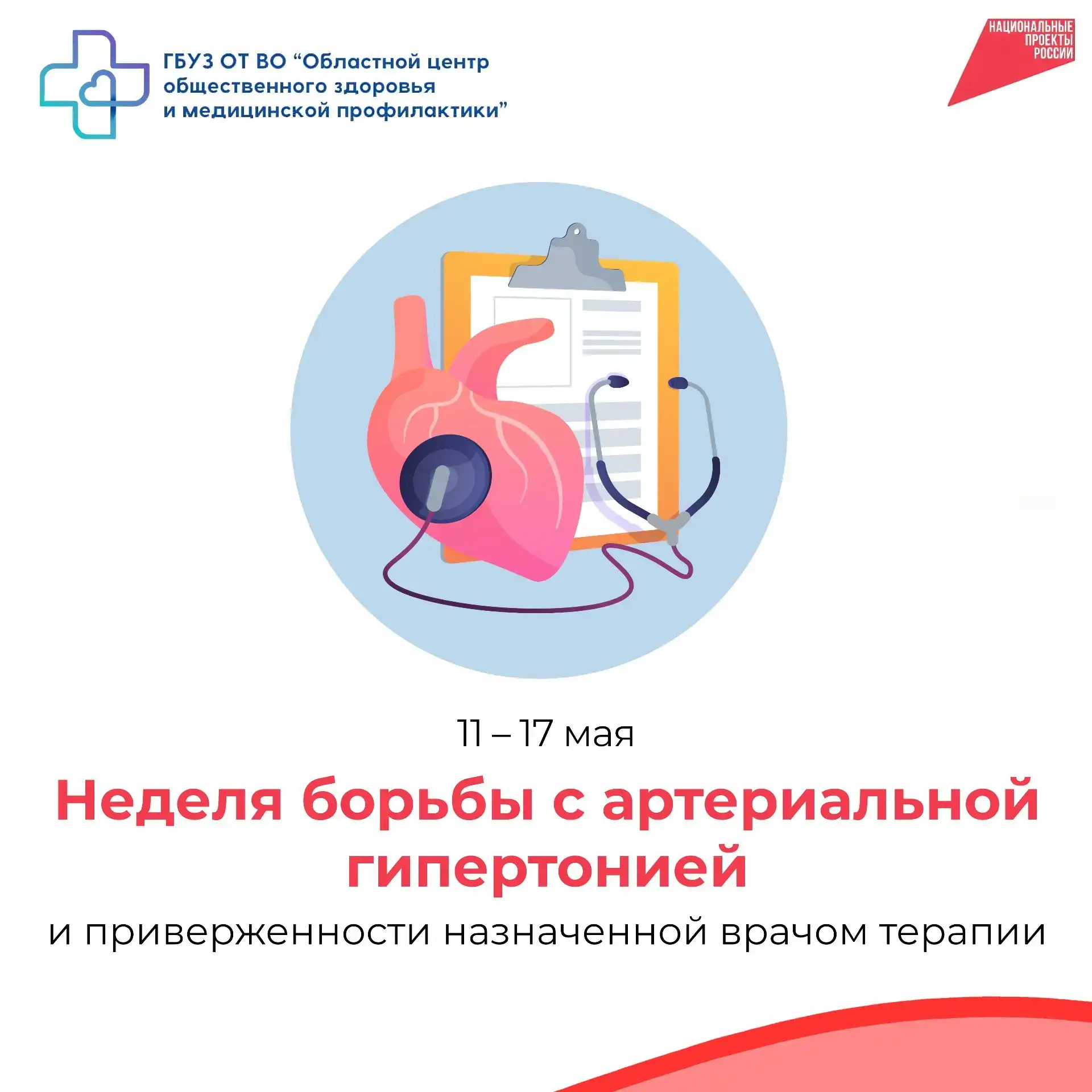 Неделя борьбы с артериальной гипертонией: внимание сердцу и сосудам.