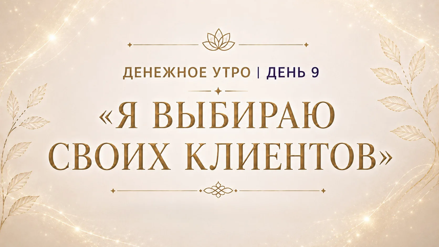 Денежное утро | День 9