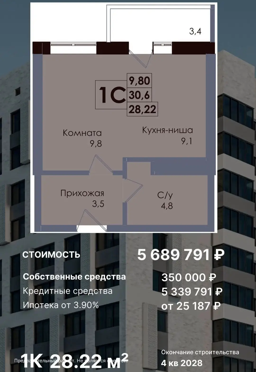 Квартиры с минимальным первоначальным взносом