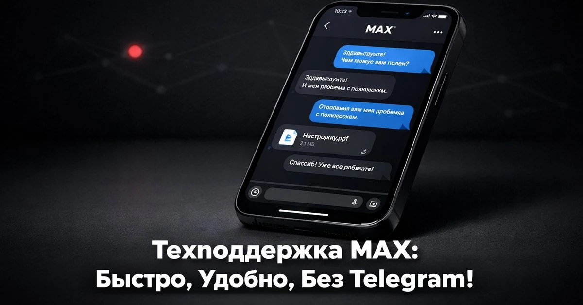 Техподдержка TeleGraphyx теперь в MAX — без Telegram  Не у всех есть Telegram. Вопросы при этом нику
