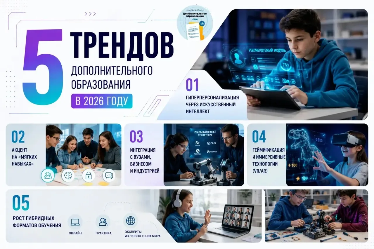 📌5 трендов дополнительного образования в 2026 году💭
