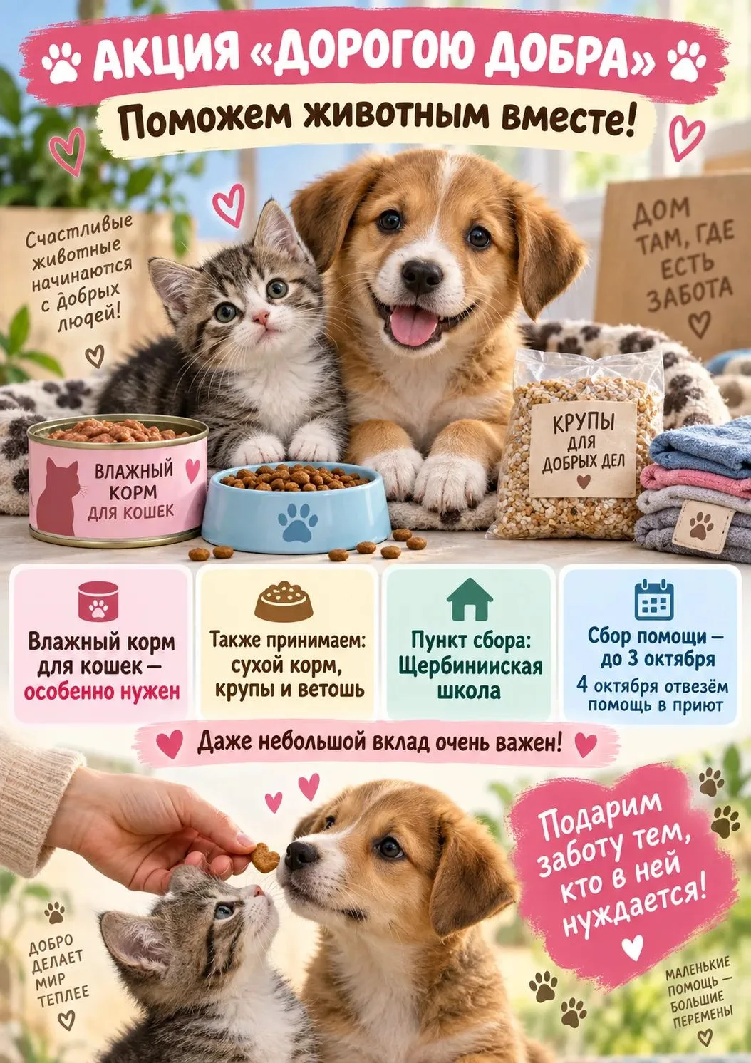 🐾 Акция «Дорогою добра» 🐾