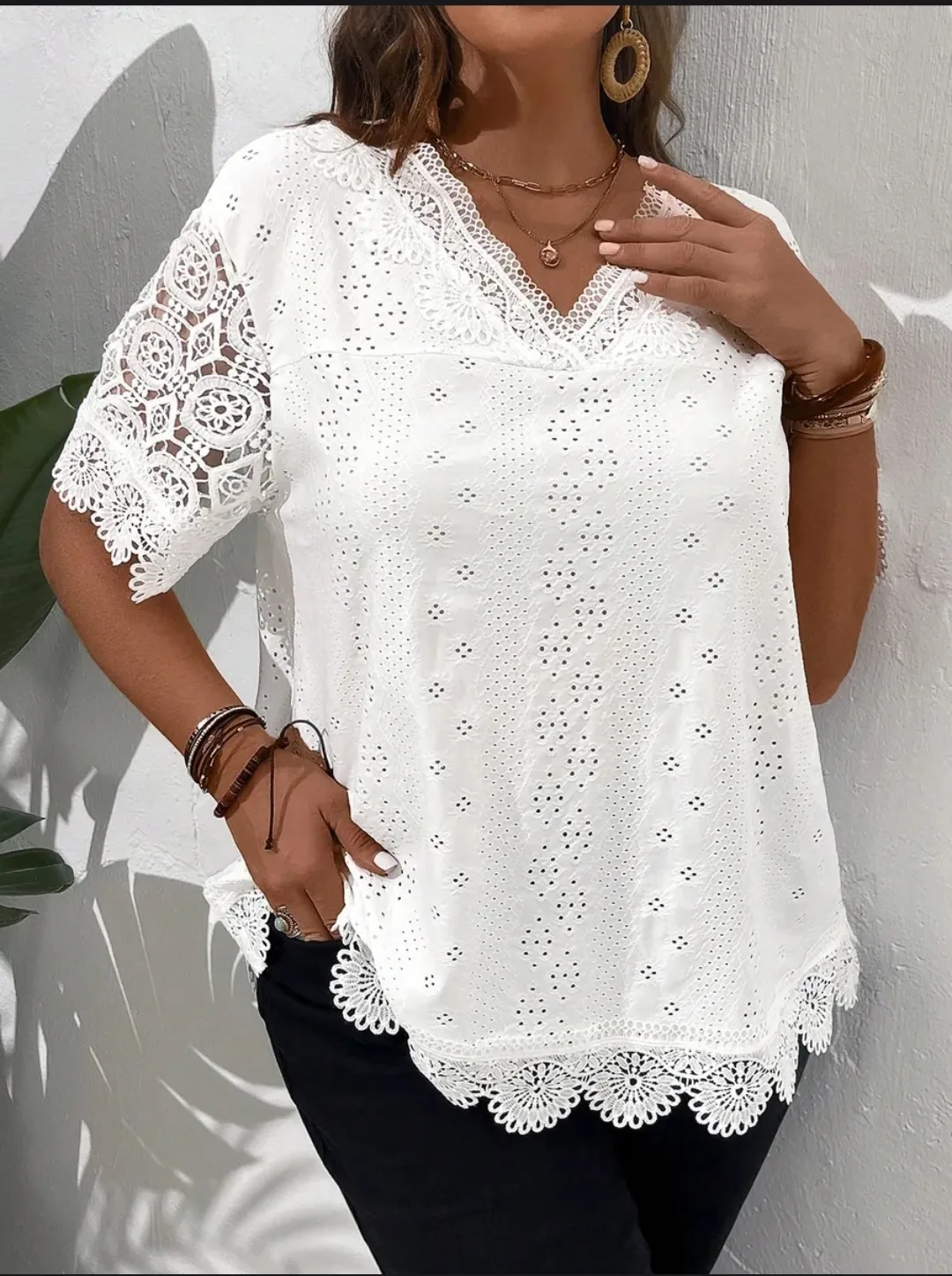 🌹Блузка с коротким рукавом Plus size.