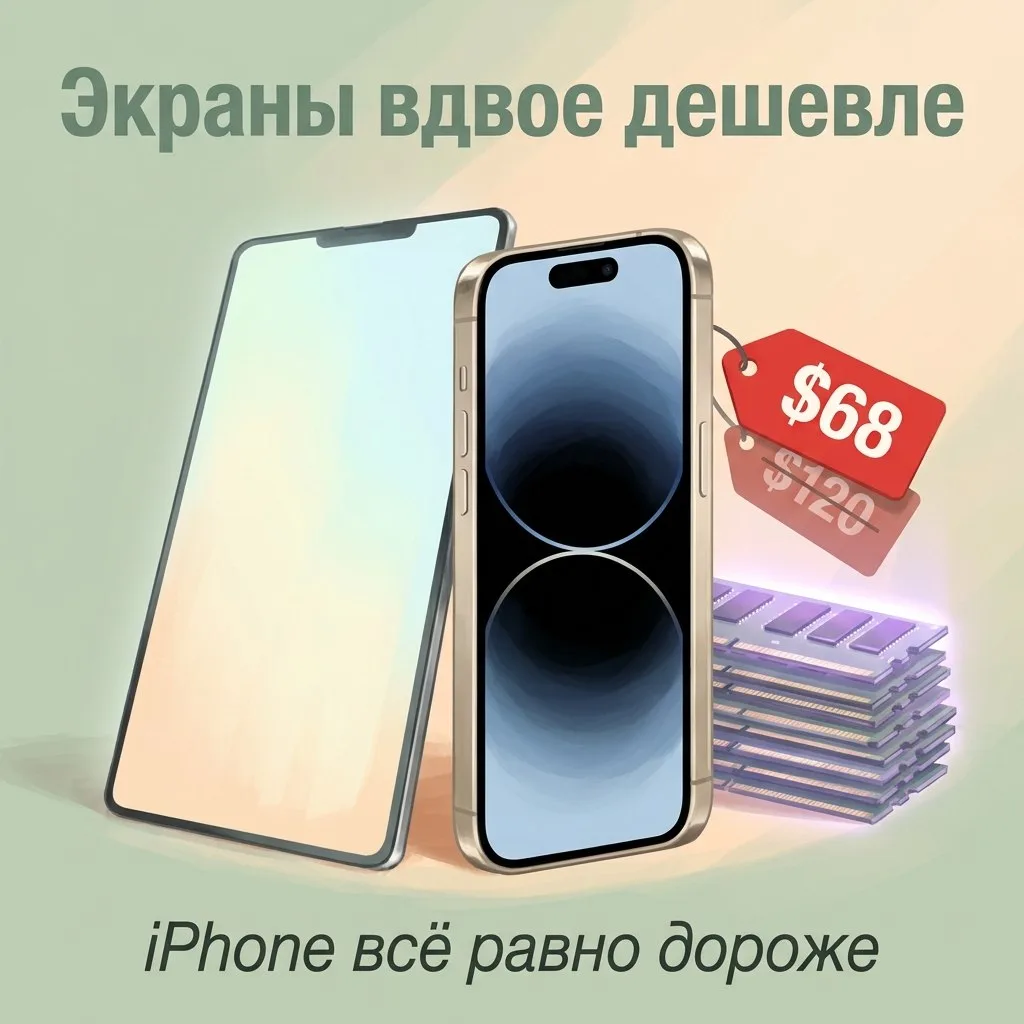 📱 Apple снизила стоимость экранов для iPhone 18 Pro почти вдвое, но флагманы всё равно подорожают

