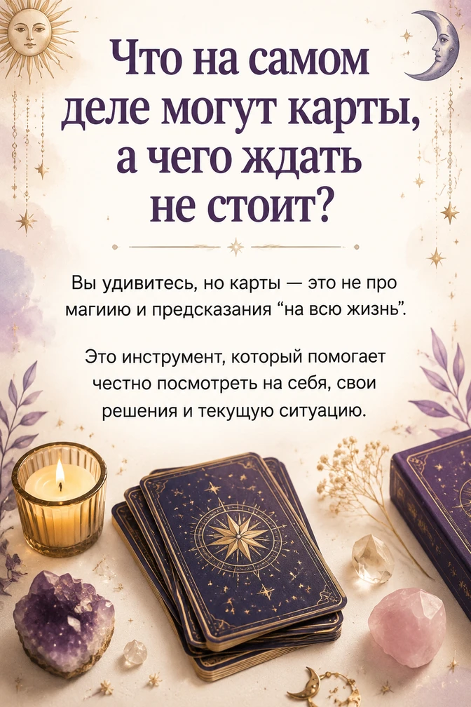 Чем работа с картами отличается от гадания «на будущее»?