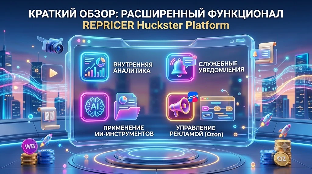 Краткий обзор расширенного функционала РЕПРАЙСЕРА Huckster Platform