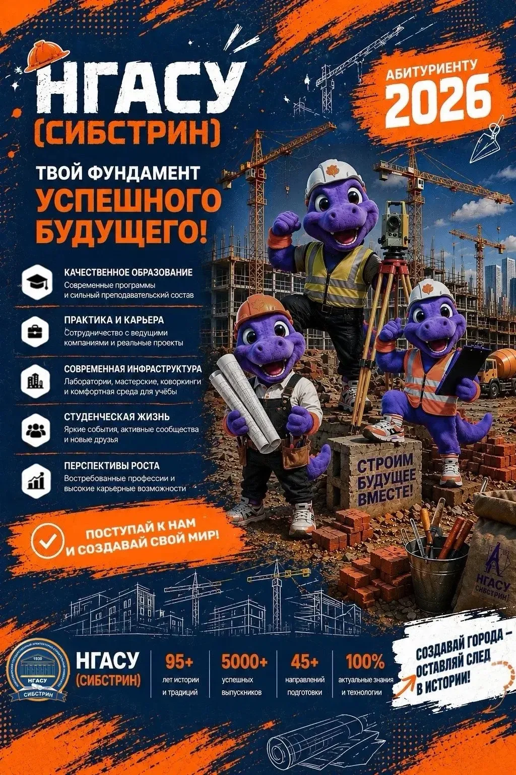 🏛️🎊🎓В НГАСУ (СИБСТРИН) СТАРТУЕТ ПРИЕМНАЯ КАМПАНИЯ – 2026: ТВОЙ ФУНДАМЕНТ УСПЕШНОГО БУДУЩЕГО!
 
#н