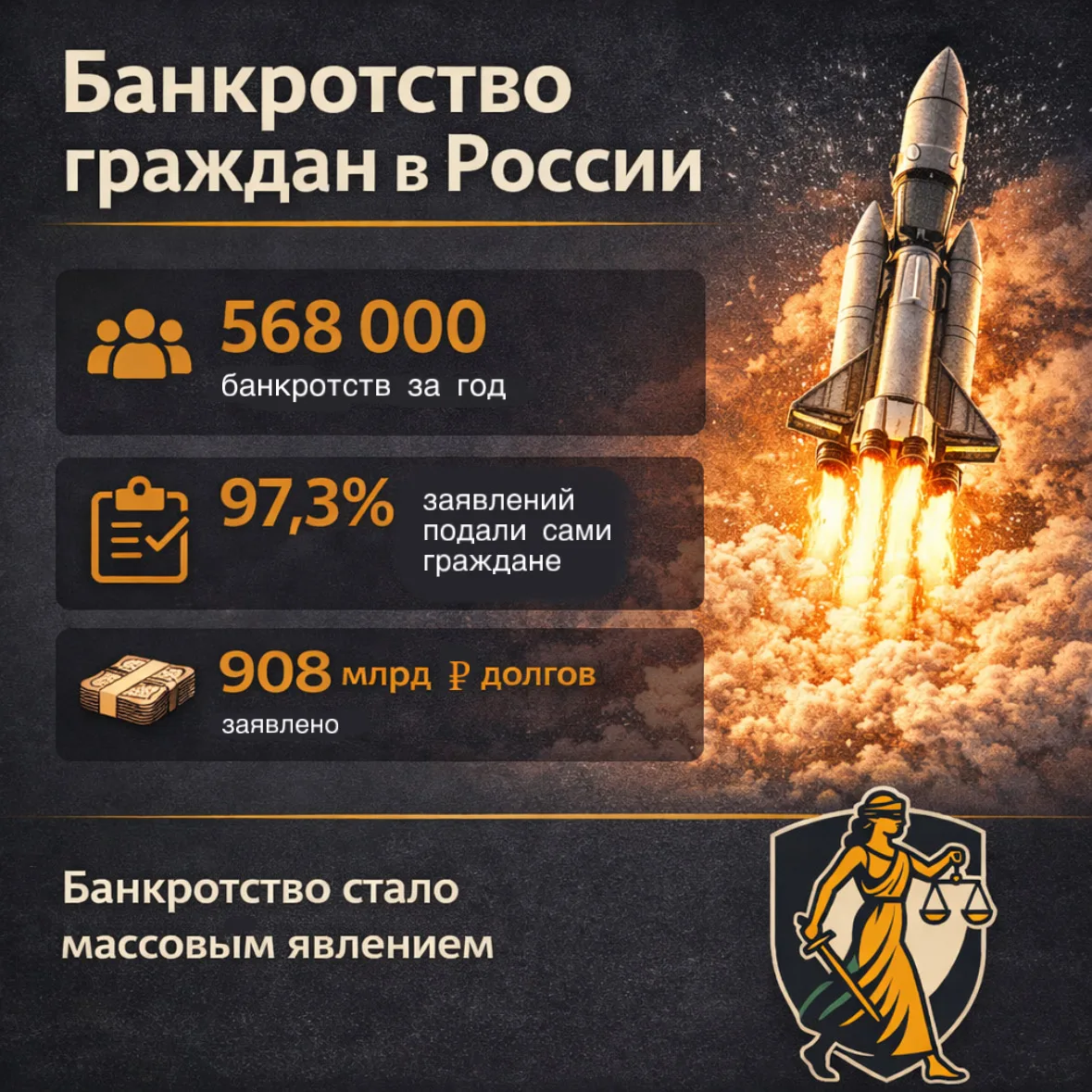 🏦 Продолжим тему о том, как работает банкротство на практике — сколько длится процедура и что показ