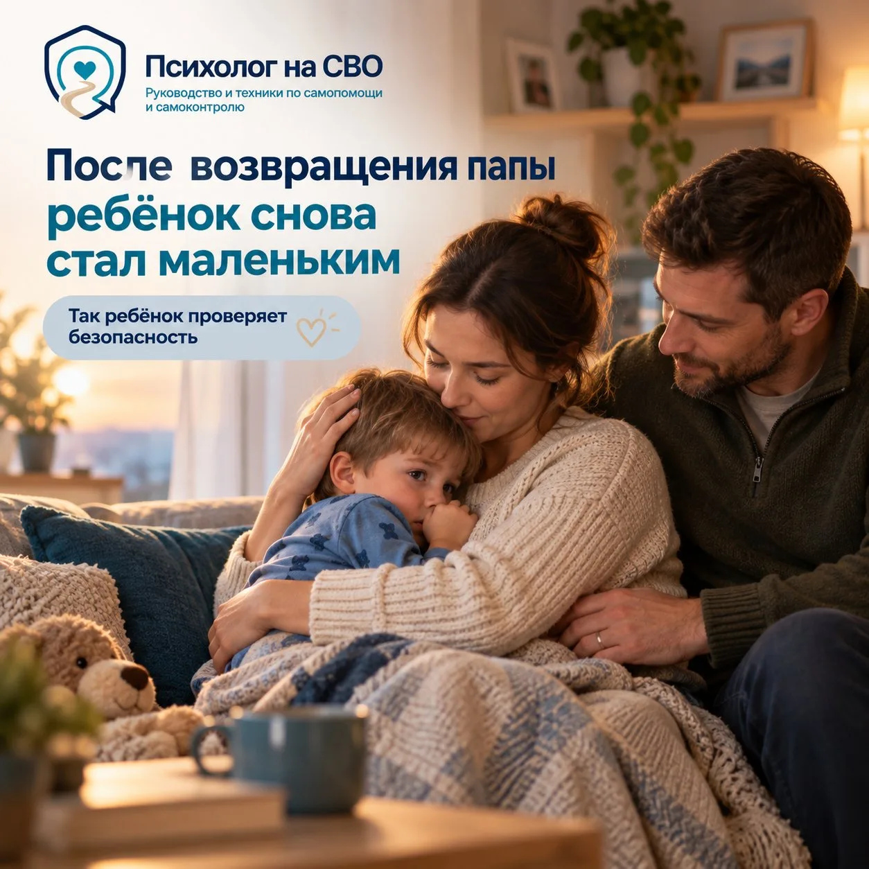 После возвращения папы ребёнок снова стал маленьким