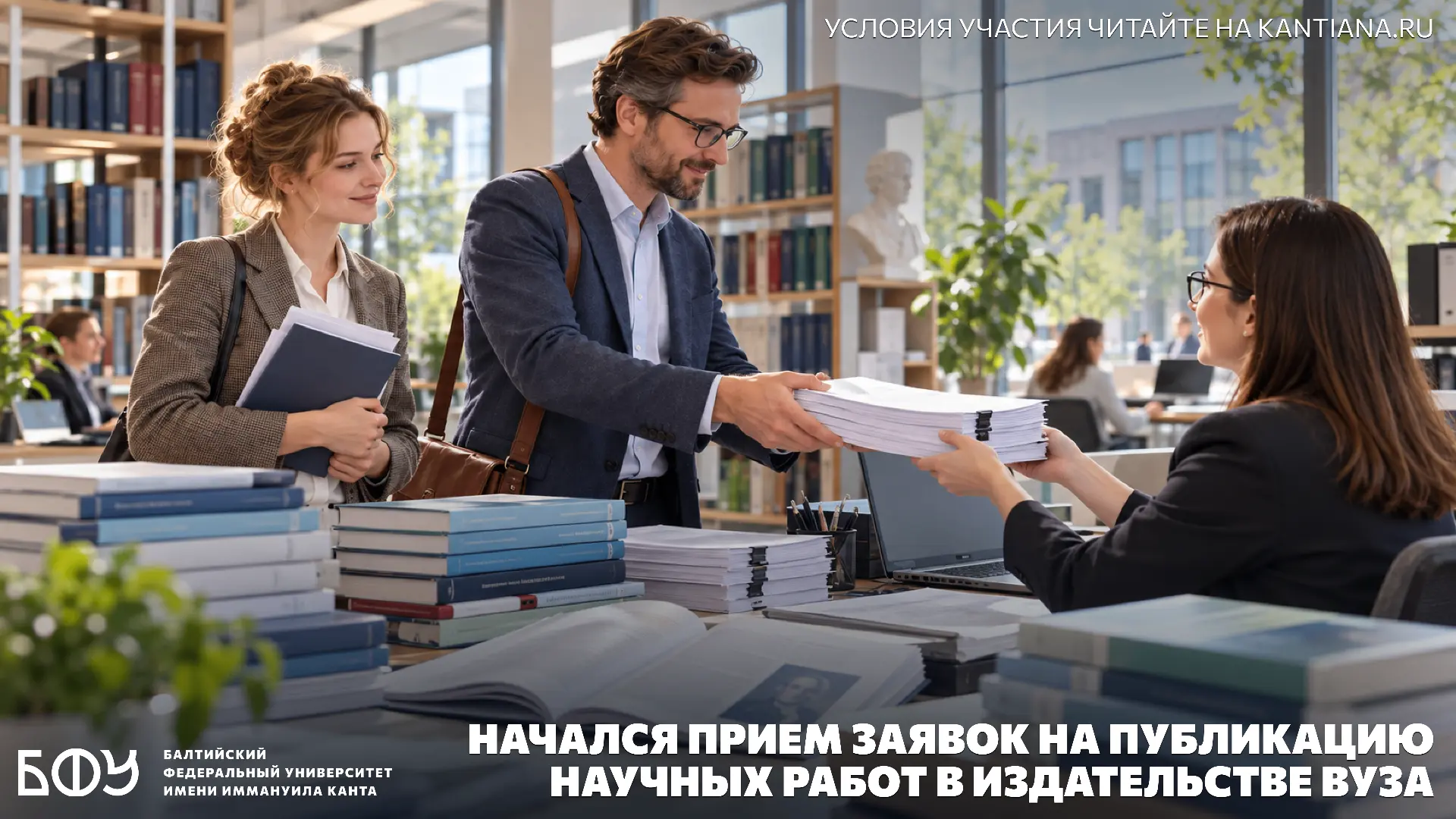 ✍🏻 Стартовал прием заявок на публикацию научных работ в издательстве БФУ